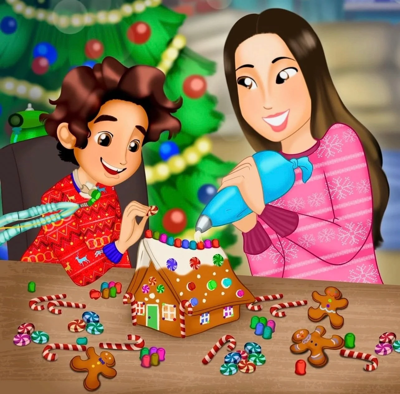 That&rsquo;s one SWEET house! 🍭

It&rsquo;s Christmas time at Kyle&rsquo;s house! He and mommy love decorating gingerbread houses this season. What are some of your favorite things to do this time of year?

#SuperCaptainBraveMan #christmas #disabili