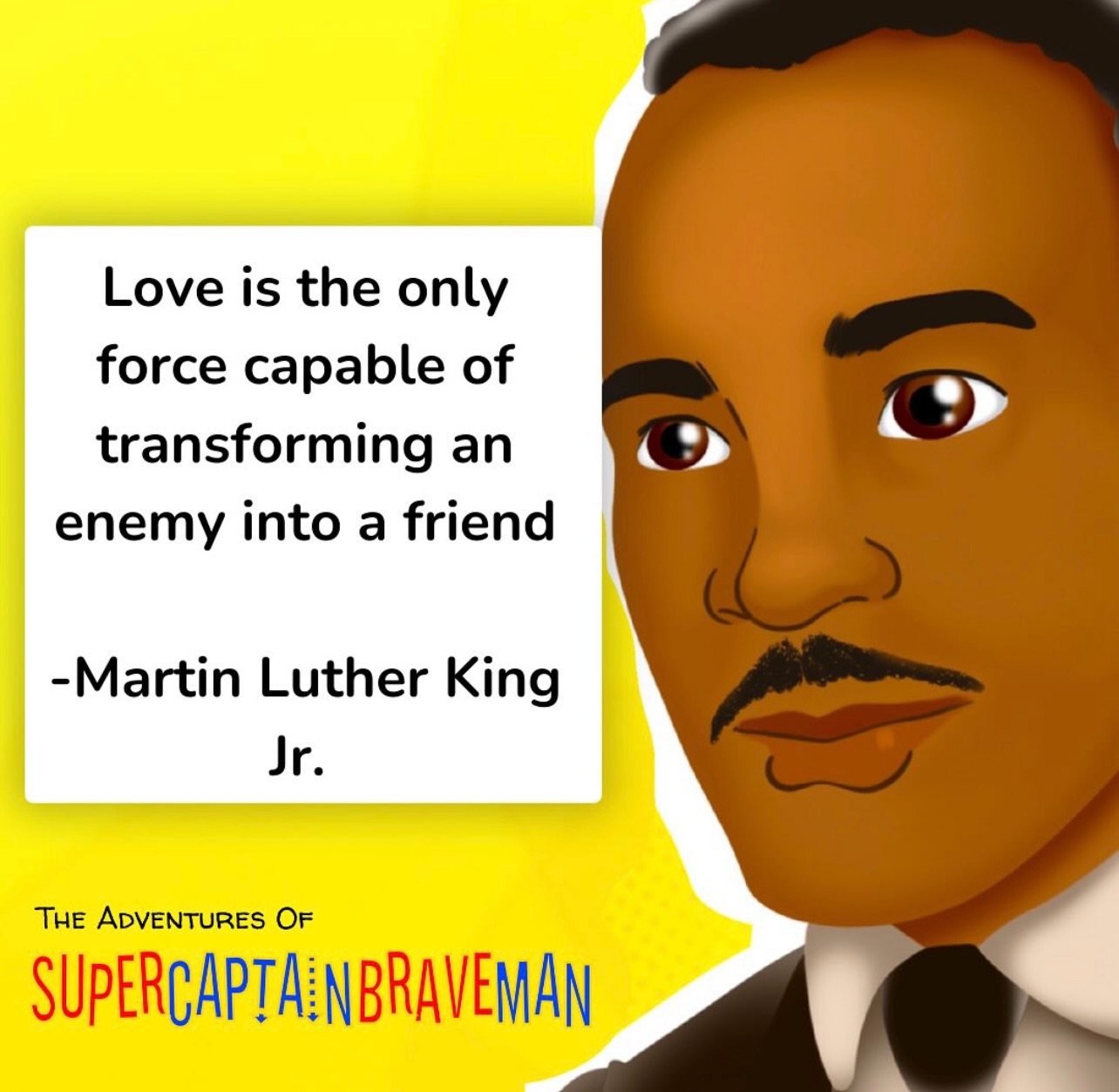 Today is Martin Luther King Jr. Day! 

A day to celebrate a great American who fought for civil rights in a peaceful way! Dr. King is a true American hero and you can read all about him on our SuperCaptainBraveMan super blog! 

Check out the link in 