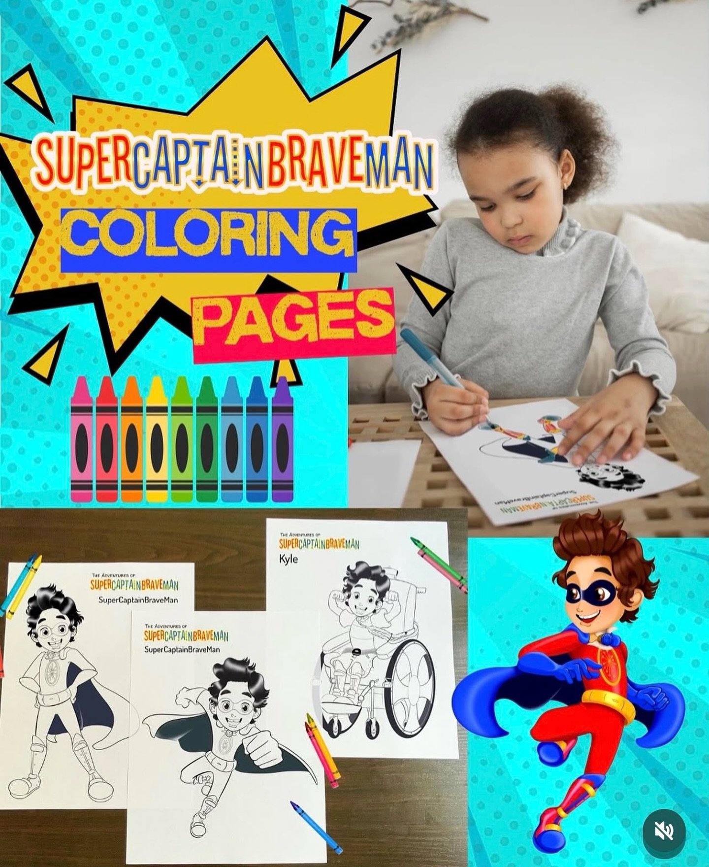 Share your masterpiece with our SuperCaptainBraveMan Coloring sheets! 🖍️

Print out your own SuperCaptainBraveMan coloring sheets for FREE at SuperCaptainBraveMan.com!

Click on the FREE STUFF tab and color SuperCaptainBraveMan any way you want! Be 