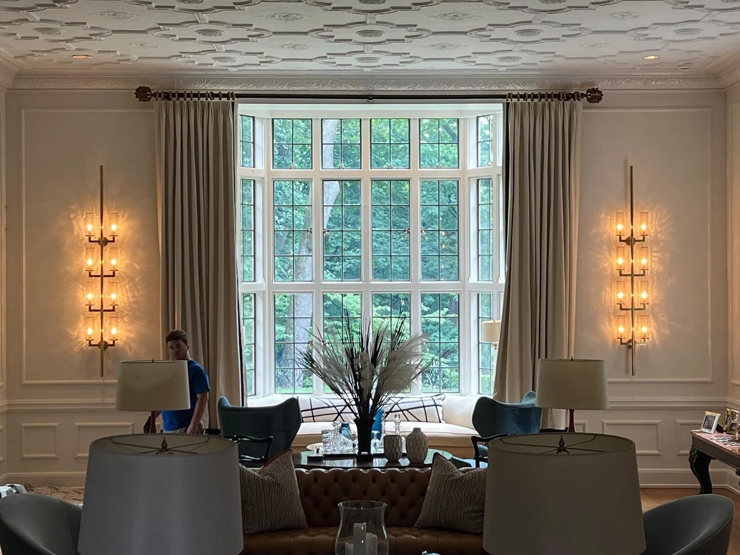 Probably the largest wall sconces we have installed and they look amazing!