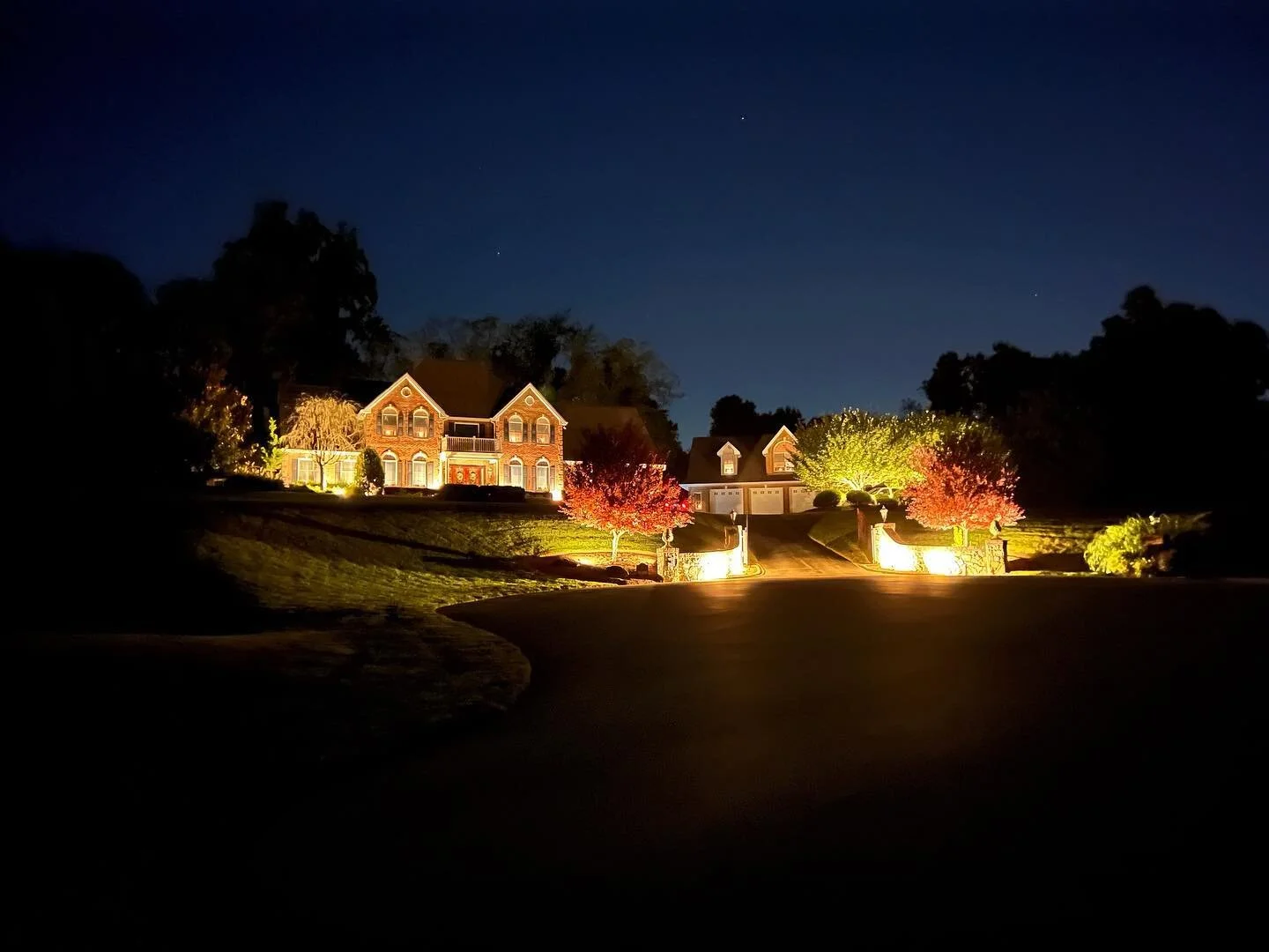 Exterior up-lighting and landscape lighting