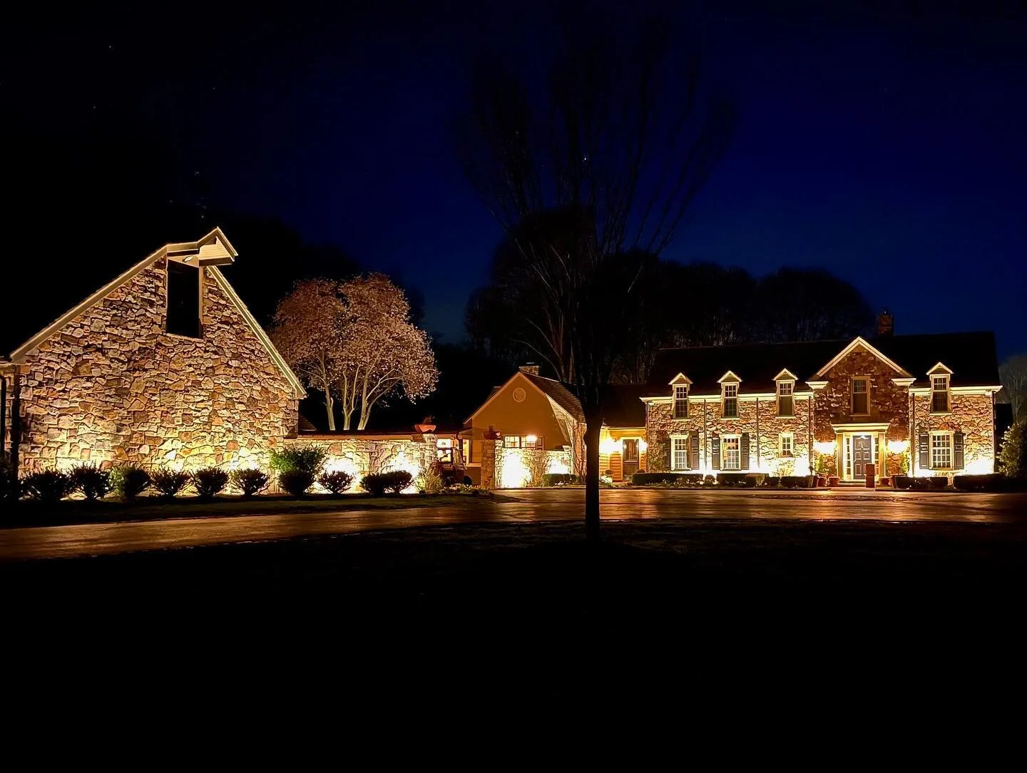 Exterior landscape lighting job. Turned out great!