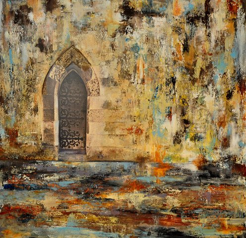 Narrow Pathways can lead to amazing adventures_Mixed Media on Canvas_48x48 in.jpg