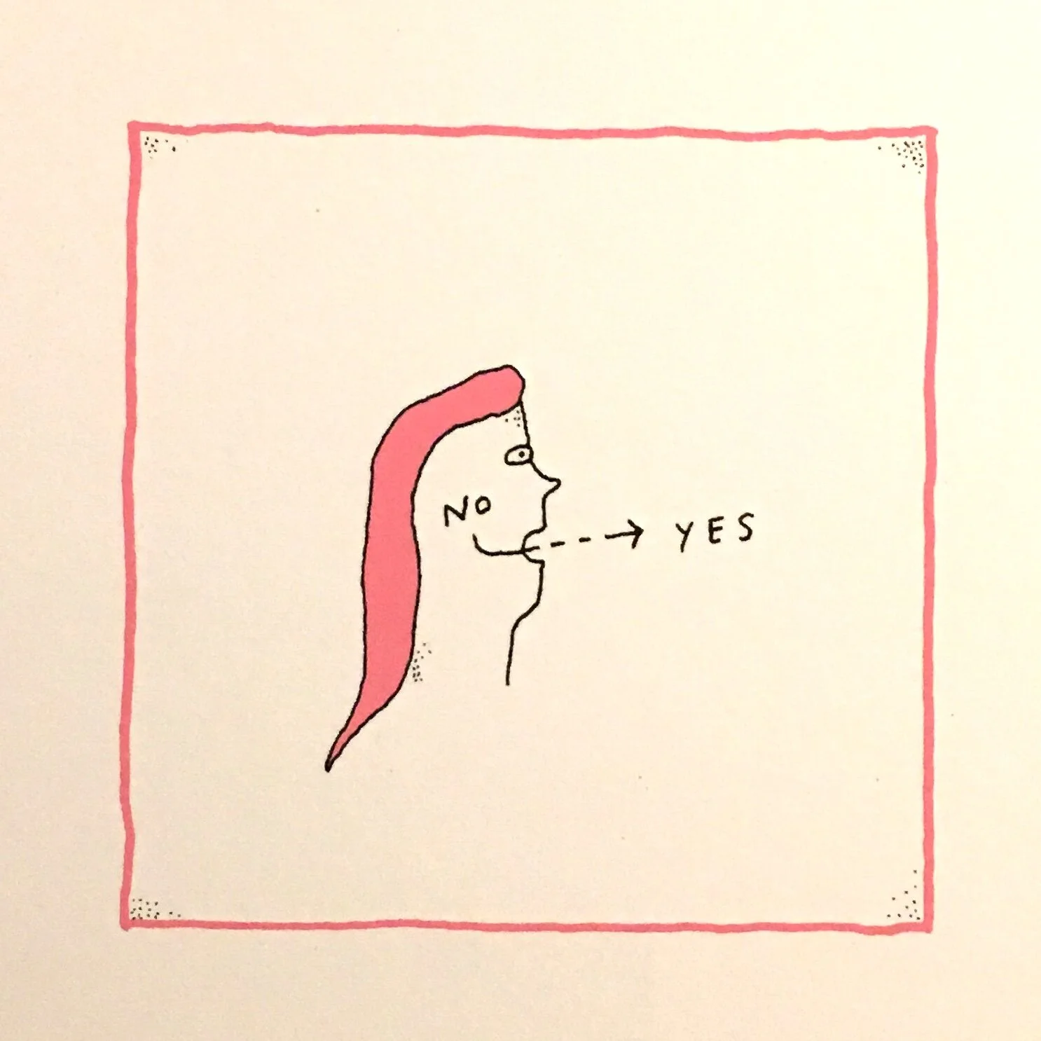 Liana Finck, Print #1 (No/Yes)