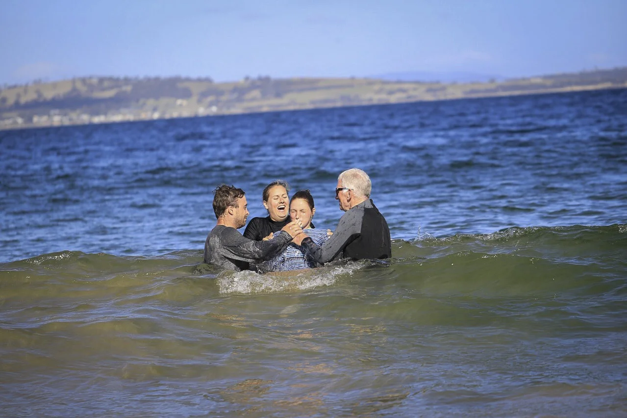 Baptism at Kingston Beach