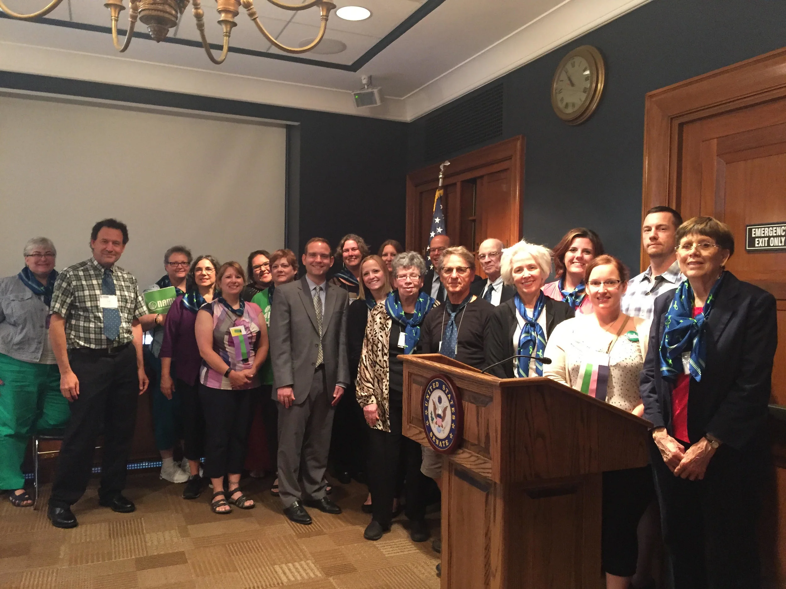 Lindsay and other Wisconsin advocates meeting with Senator Ron Johnson staffers.