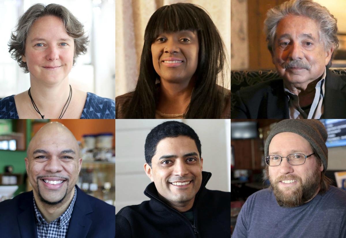 Wisconsin State Journal Photo Illustration Madison mayoral candidates. Clockwise from upper left, Satya Rhodes-Conway, Toriana Pettaway, Paul Soglin, Nick Hart, Raj Shukla and Mo Cheeks are looking to lead Madison for the next four years. The primary is Tuesday.