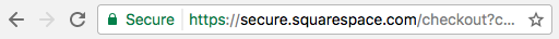 What a secure connection looks like in Google Chrome.