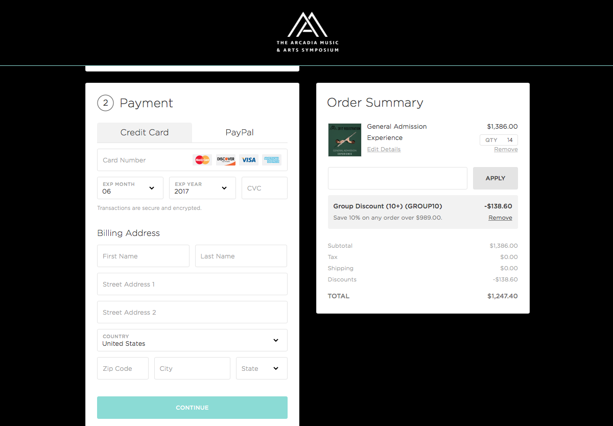 Our new custom-branded checkout experience.