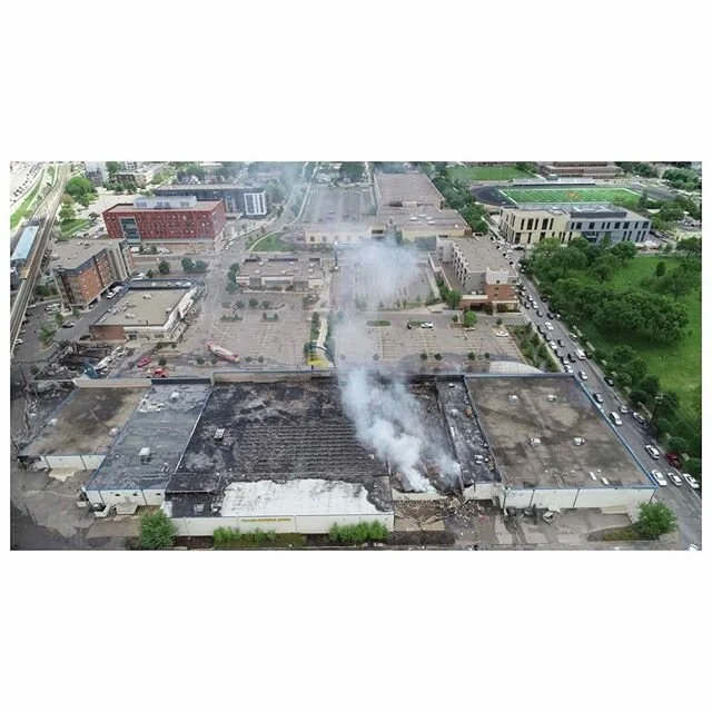 It&rsquo;s strange to see the destruction of something that I built. This is the Hi-Lake shopping center in Mpls and the black line grid to the left of the smoke is what used to be an 80kw solar system. 
I&rsquo;m proud of the work I do, I like to th