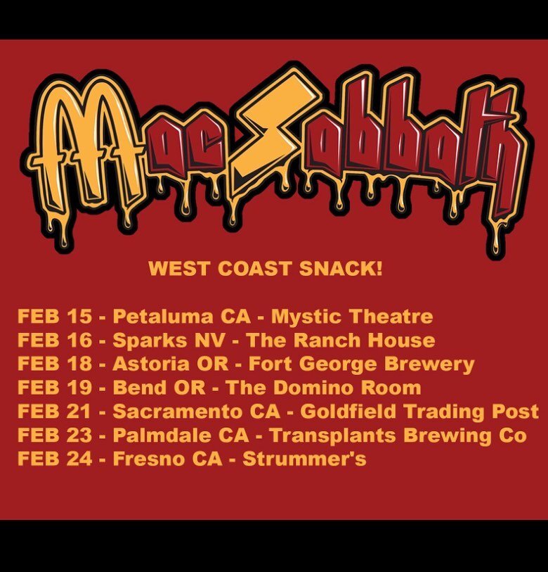 Tues the mighty Mac pulls back into to CA and returns to Sacramento ! @goldfield1849 Check for a Mac Attack in your area or plan a road trip. HECK WE DID! Dates and the soon to be extinct pop-up book vinyl:
www.officialmacsabbath.com
#macsabbath #mac