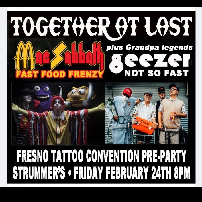 FRESNO FRENCH FRIDAY! Last show of the season as if you needed a reason! @strummersfresno with GEEZER @getoffofmylawn THE MIGHTY MAC will return to Birminghamburger. SEE YOU NEXT FALL! Check for a Mac Attack in your area or plan a road trip. HECK WE 