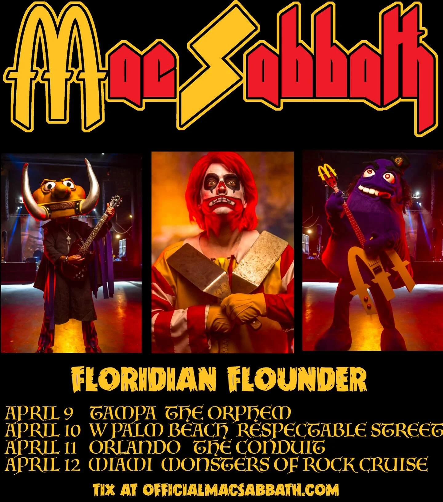 LAND SHOWS ON SALE FRIDAY 10 AM
APRIL 9 TAMPA @tampaorpheum 
APRIL 10 W PALM BEACH @respectablestreet 
APRIL 11 ORLANDO @conduit_fl 
CRUISE ON SALE NOW!
APRIL 12 MIAMI @monstersofrockcruise officialmacsabbath.com  Photos by @jeremysaffer