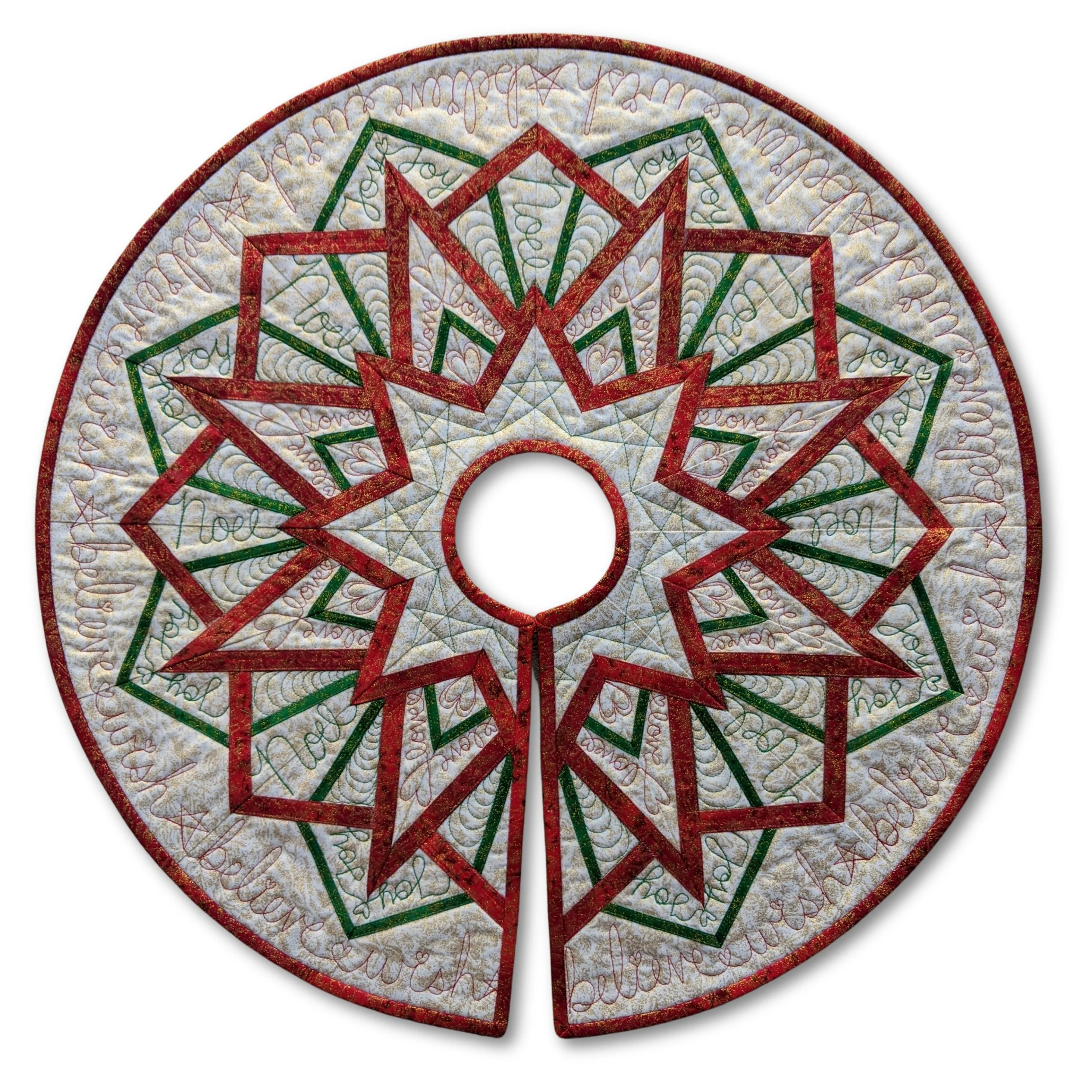 Mod Mandala Christmas Tree Skirt (22" diameter)