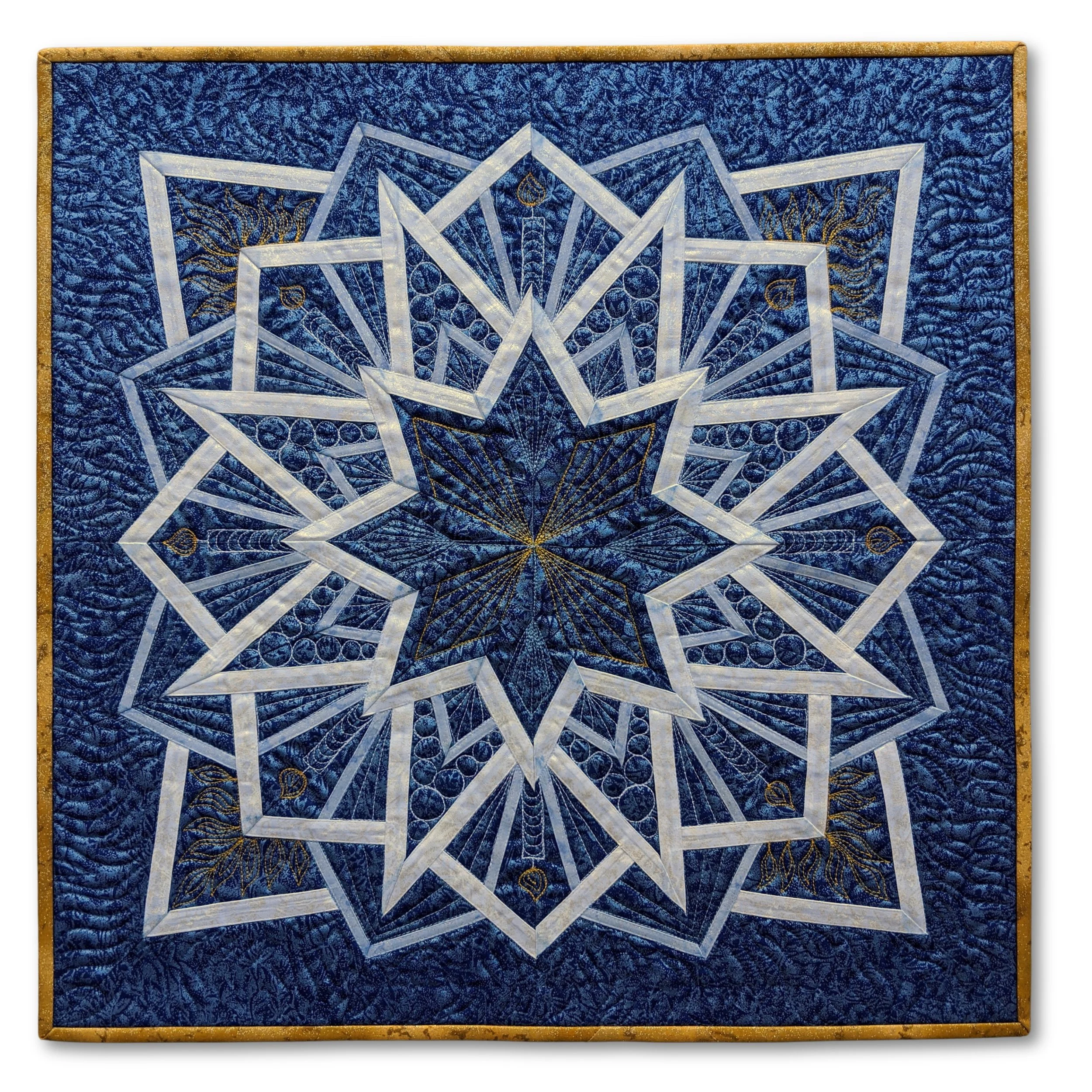 Hannukah Mod Mandala (22" square)