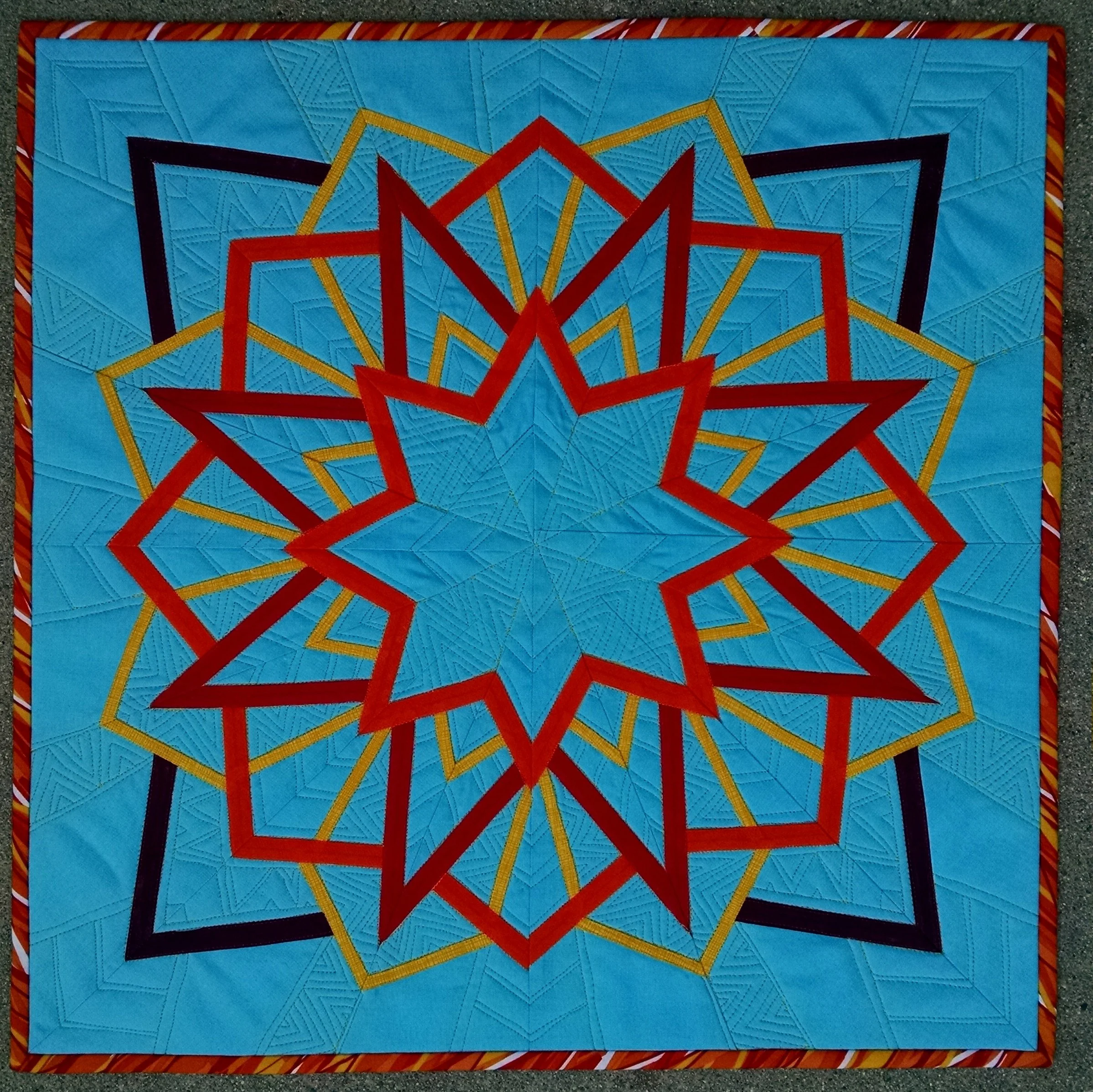 Sunny Days &amp; Rays Mod Mandala (22" square)