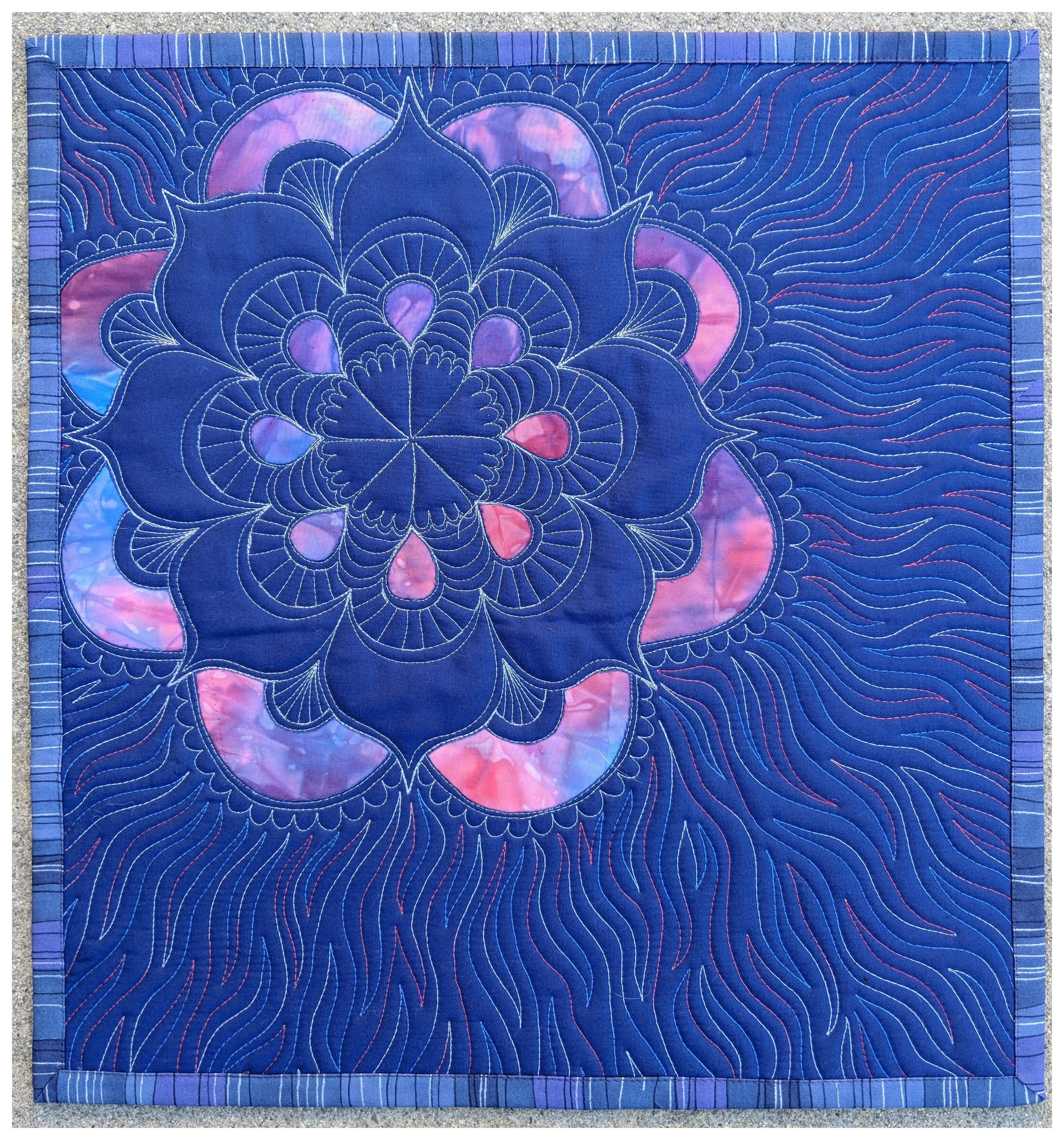 Sparkle in the Night Mandala (17" x 18")