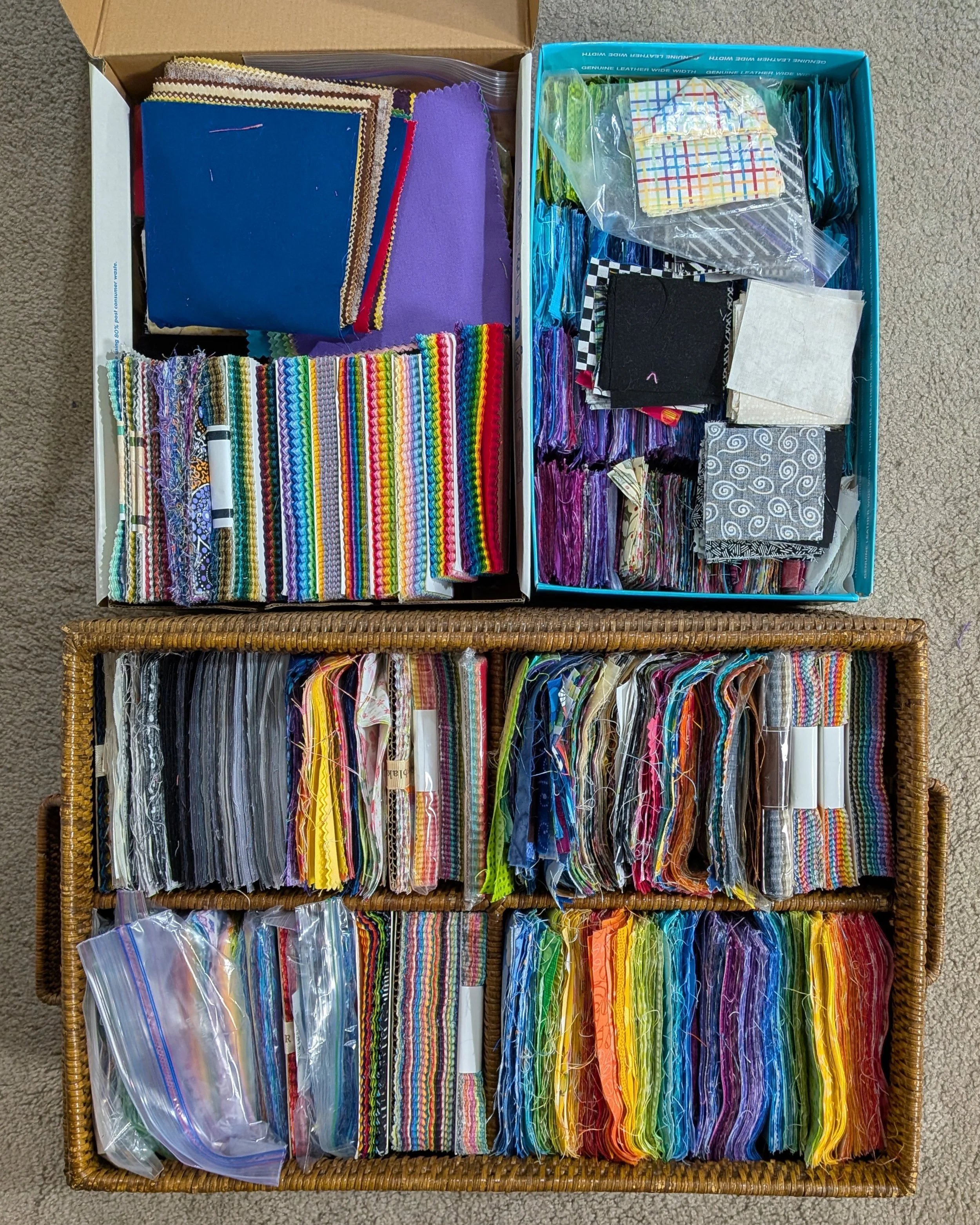 5" and 2.5" charm squares