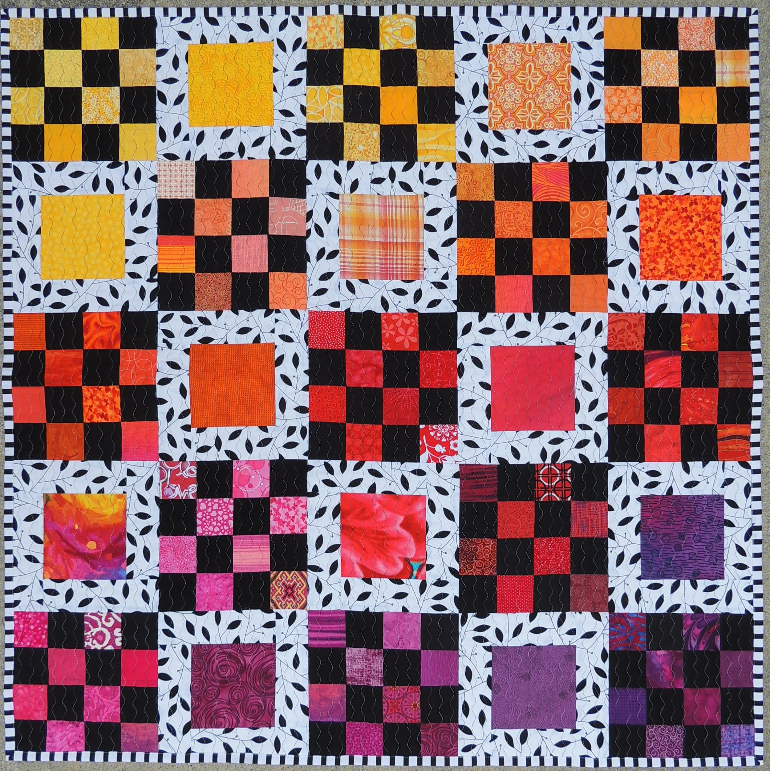 Black &amp; White Scrap Attack (40" square)