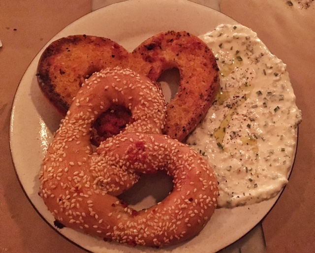 Garlic pretzel with house made cheese. OH MY GOD THE CHEESE.