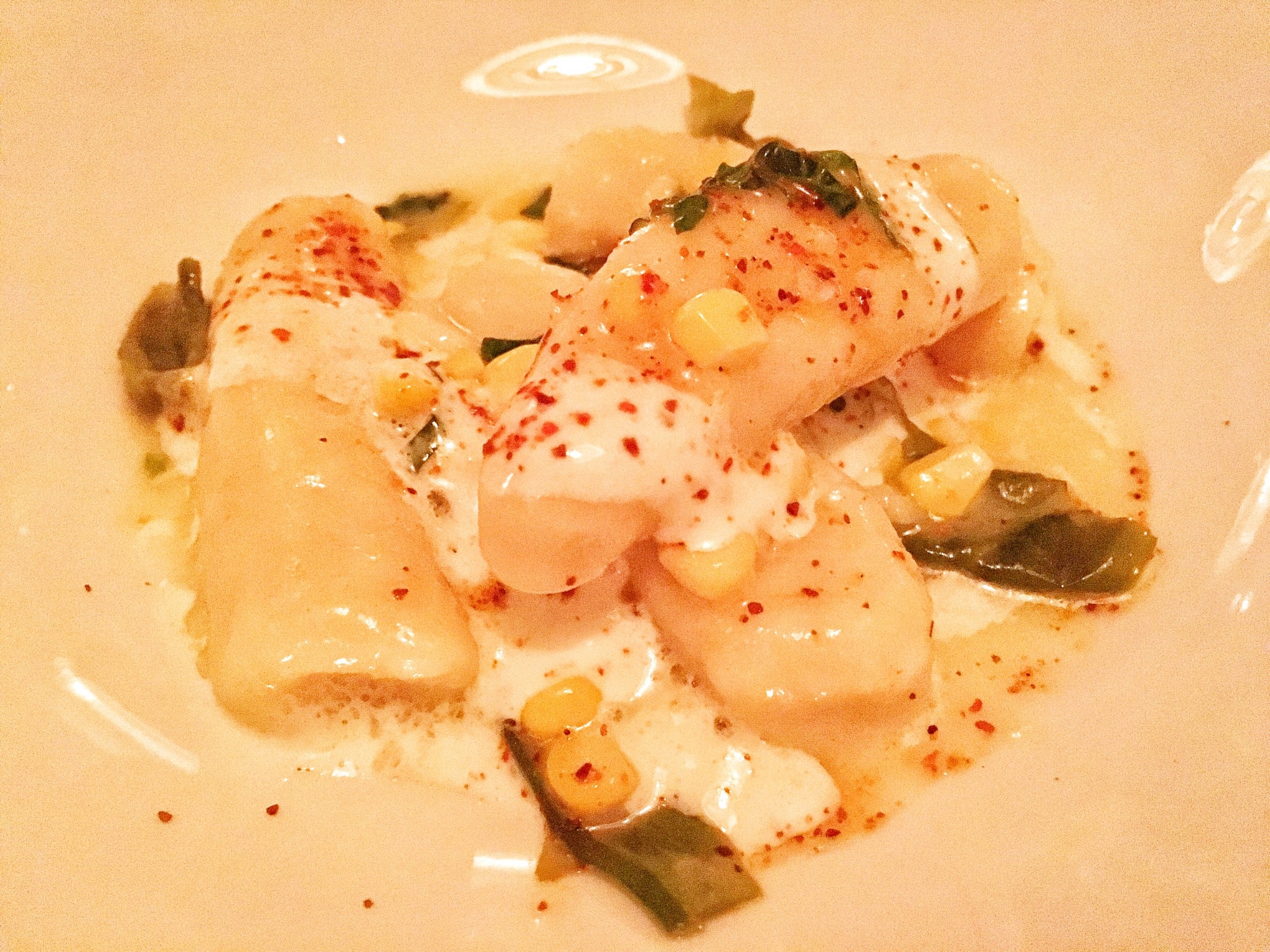 Gnocchi Parisian with corn 