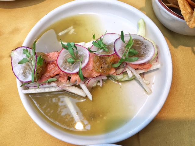 Salmon ceviche