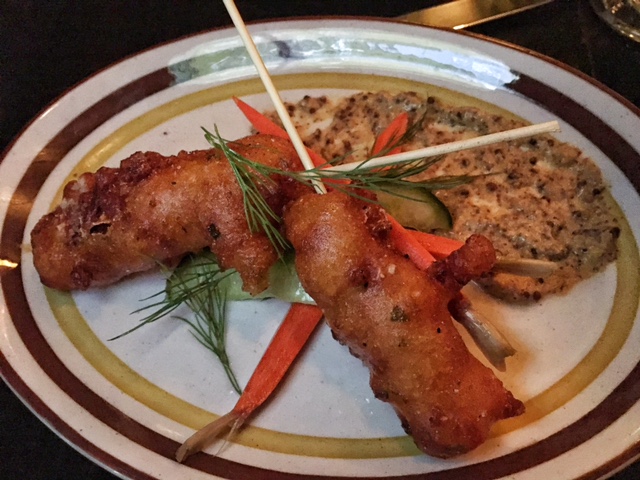 Kielbasa with spicy mustard