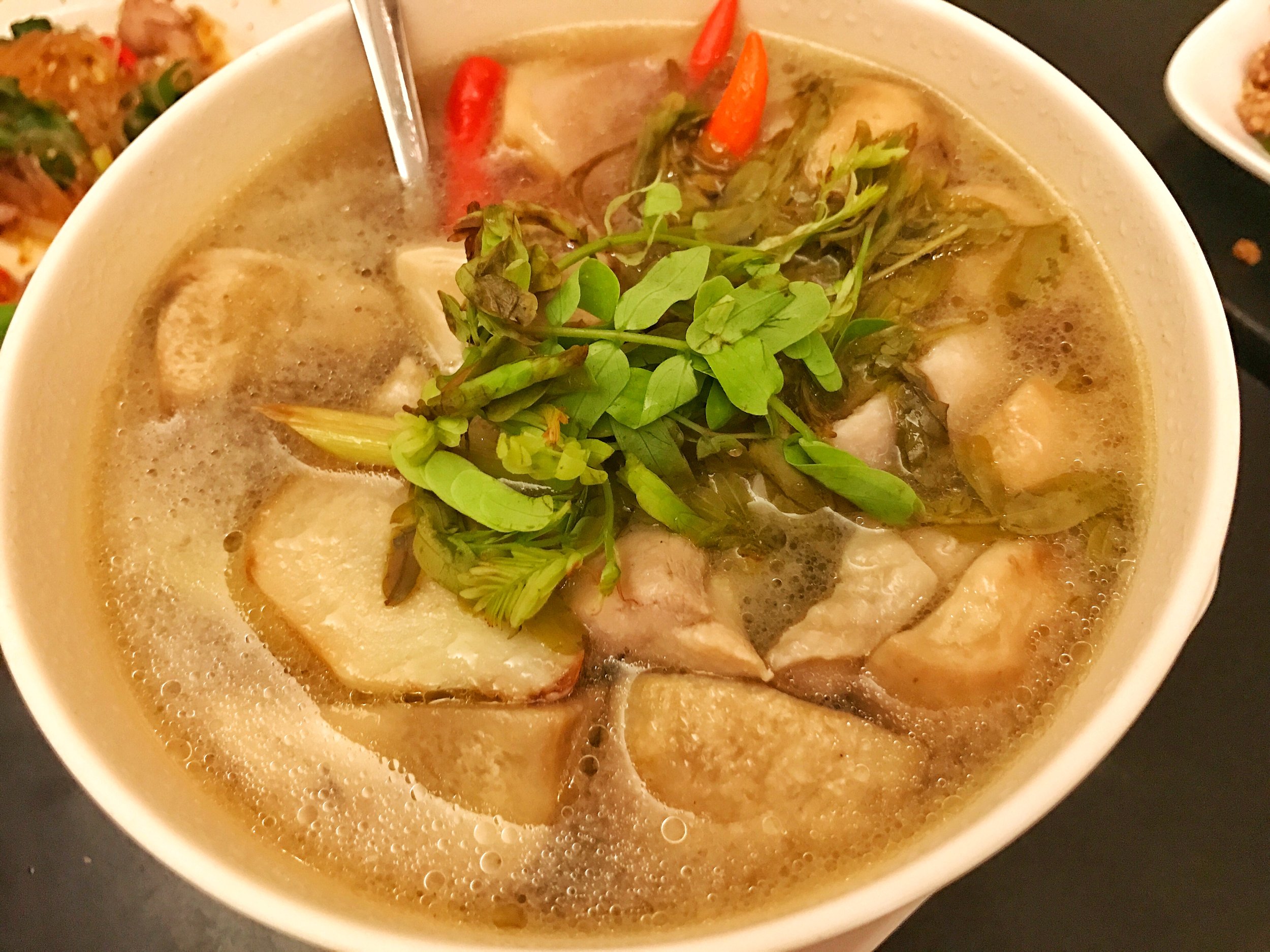 Chicken soup with herbs