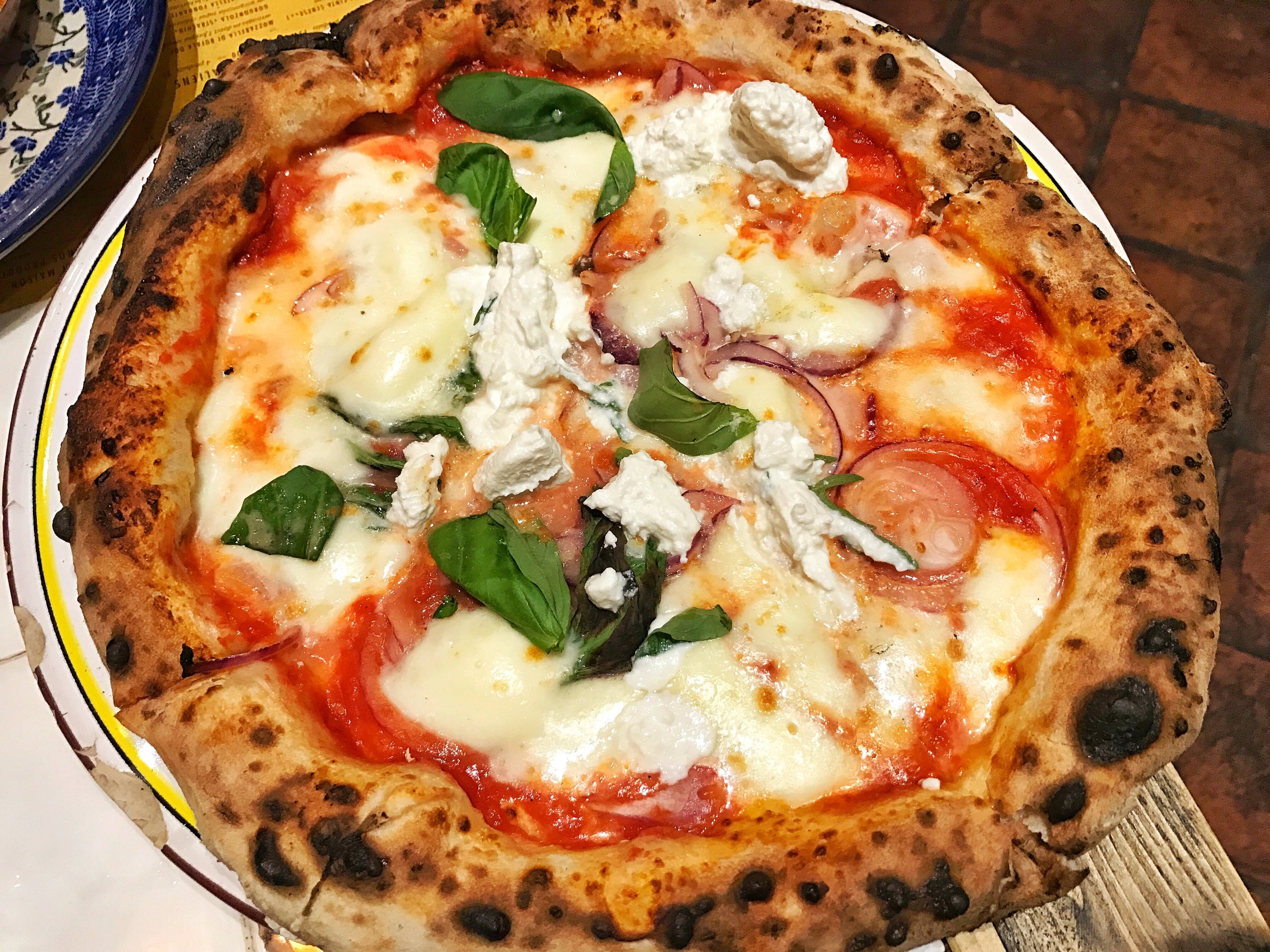 Margherita pizza with ricotta and red onions- Ok let's be honest. No pizza is better than NYC pizza. This definitely hit the spot but the sauce was forgettable. Unsurprisingly, the cheese was amazing.