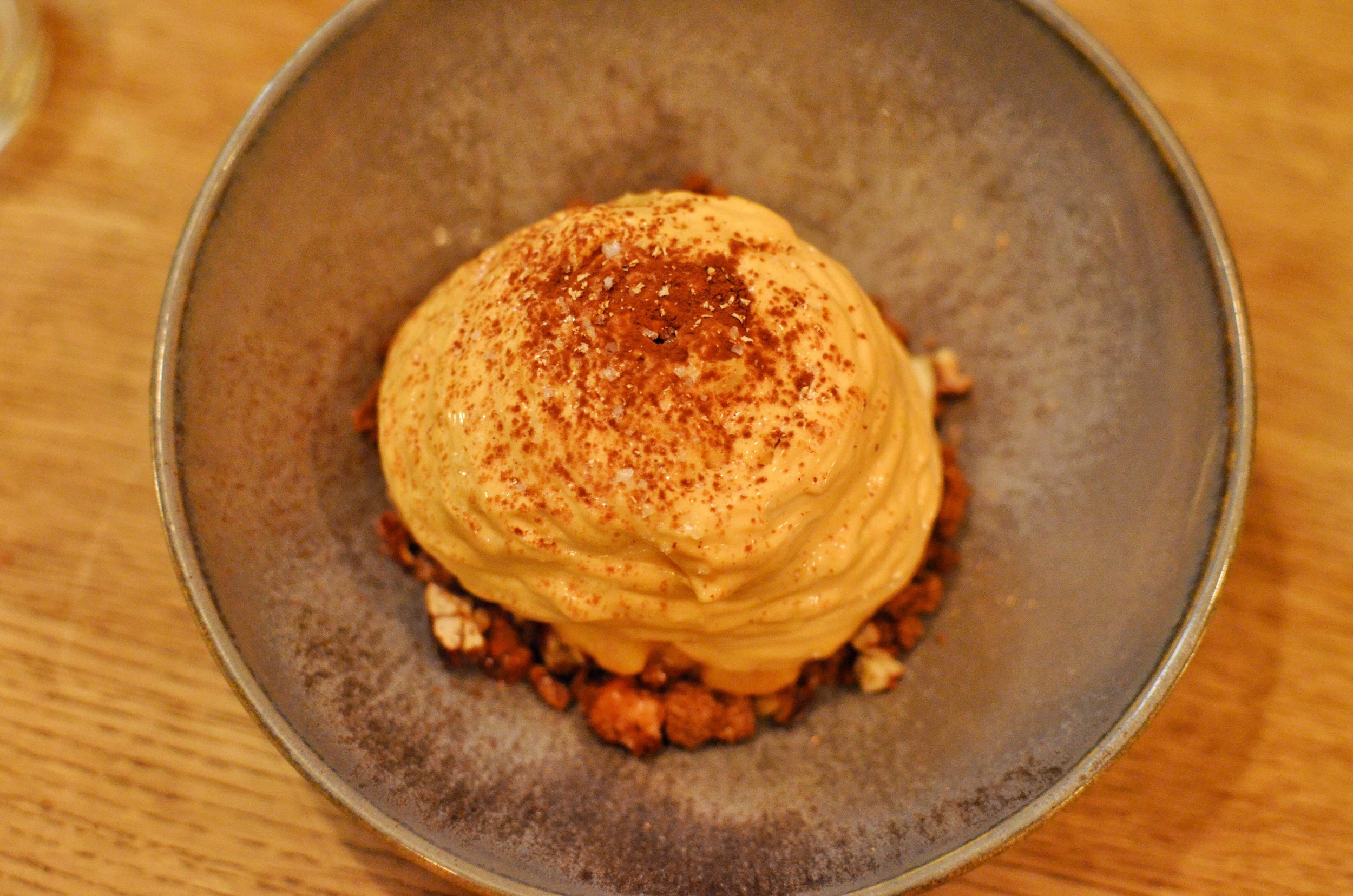 The Bounty- this is a light airy mocha and chocolate mousse. It's the perfect sweet note to end your meal on.
