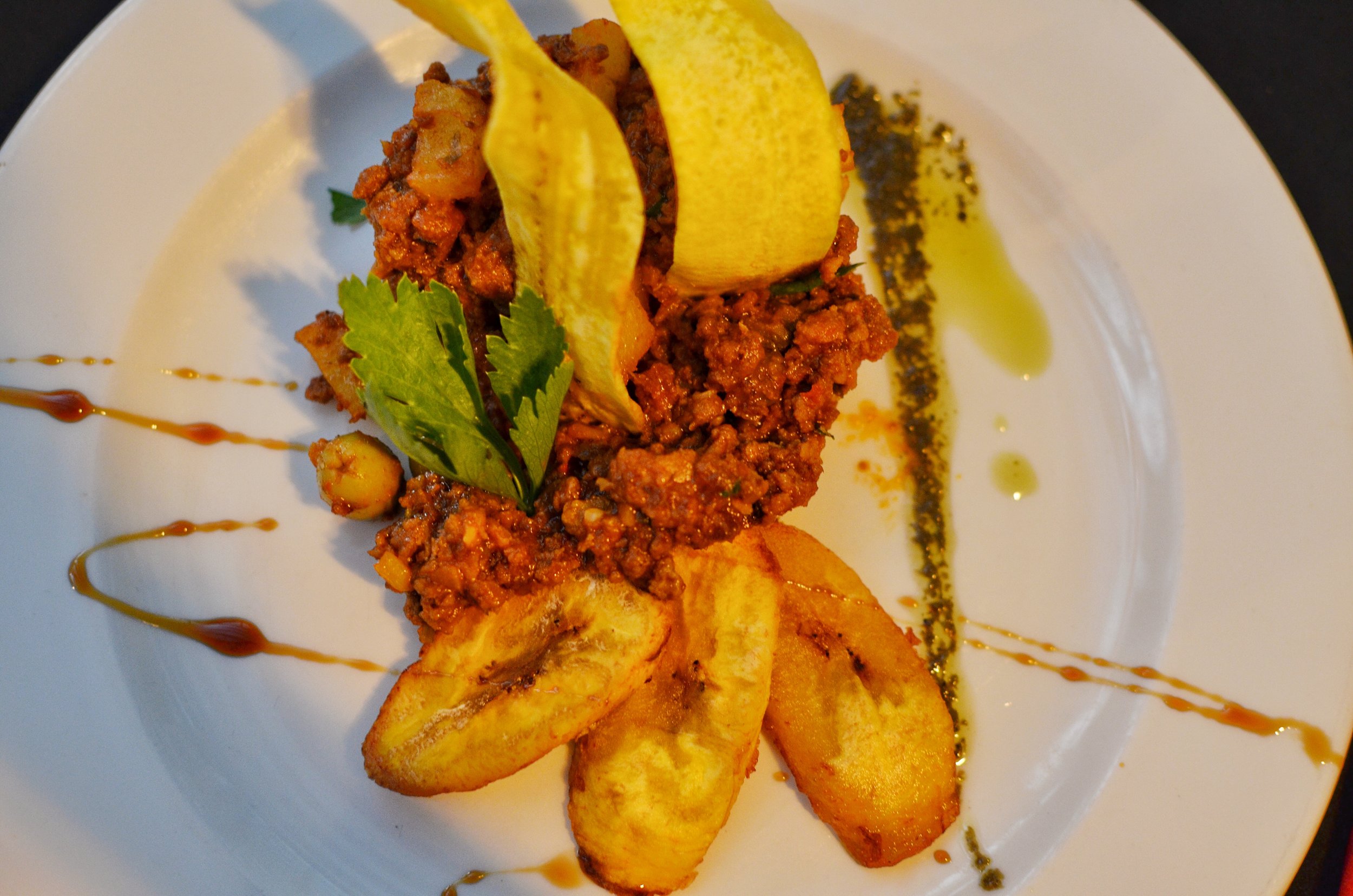 Picadillo with plantains 