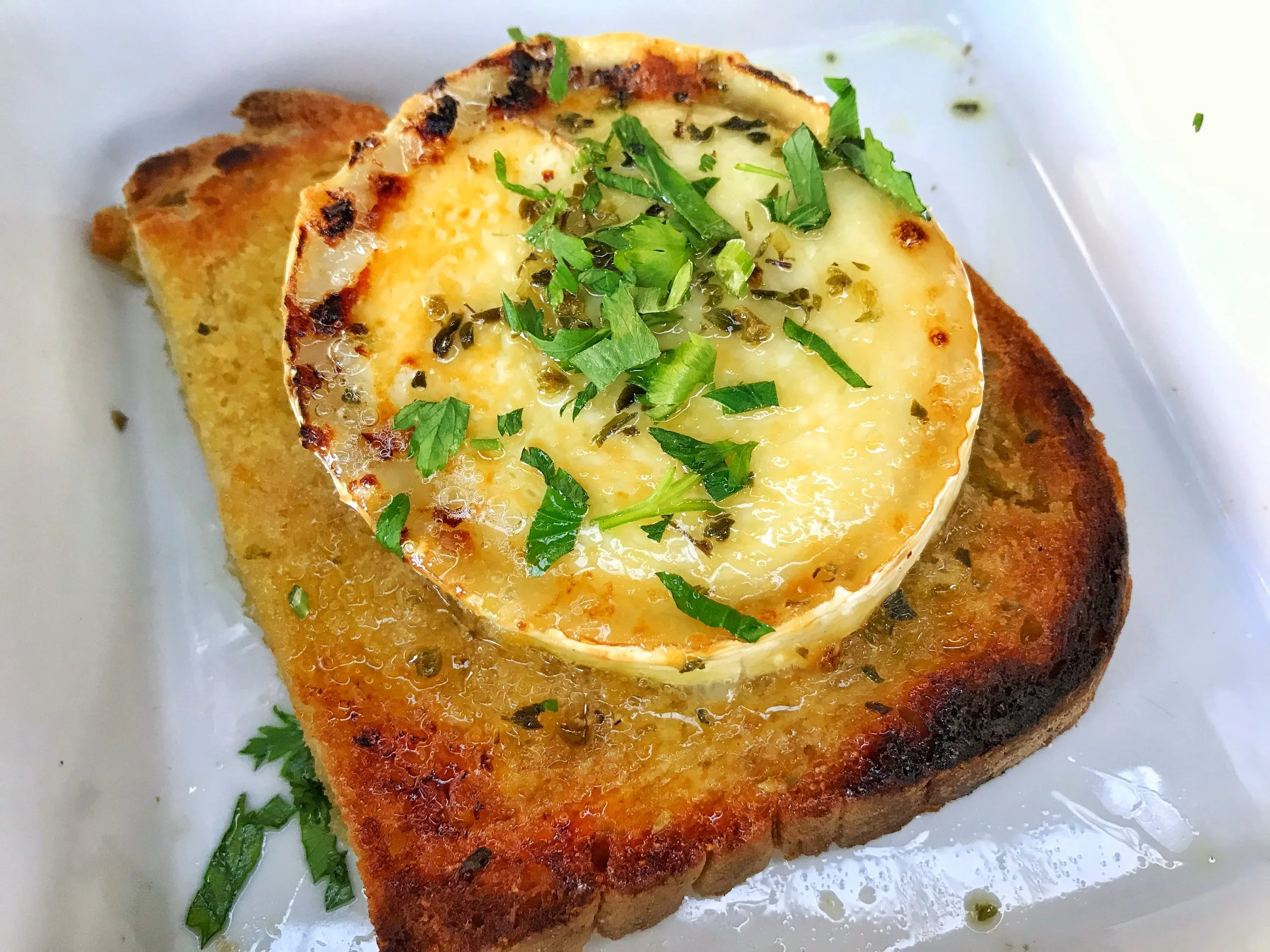 Baked goat cheese with honey