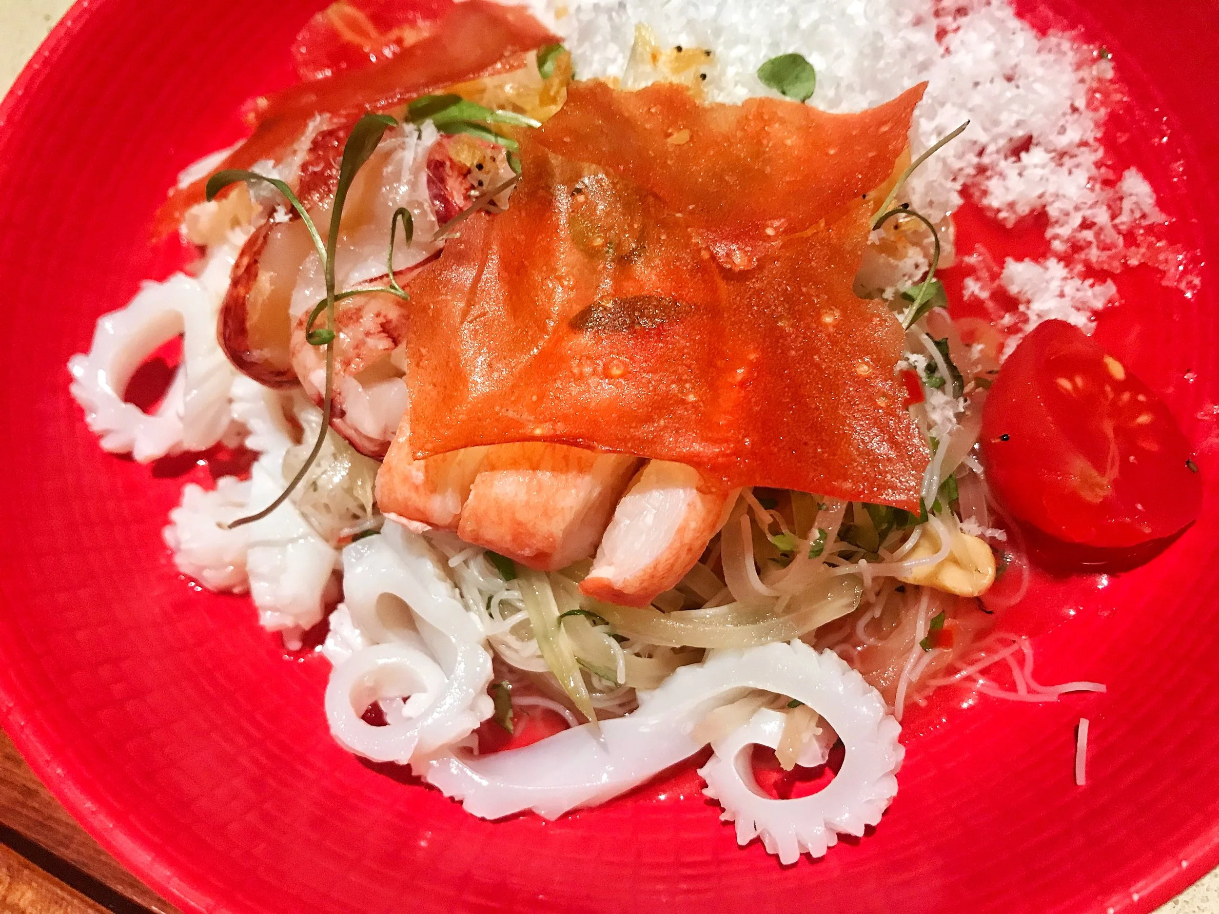 Vietnamese noodles with lobster and coconut