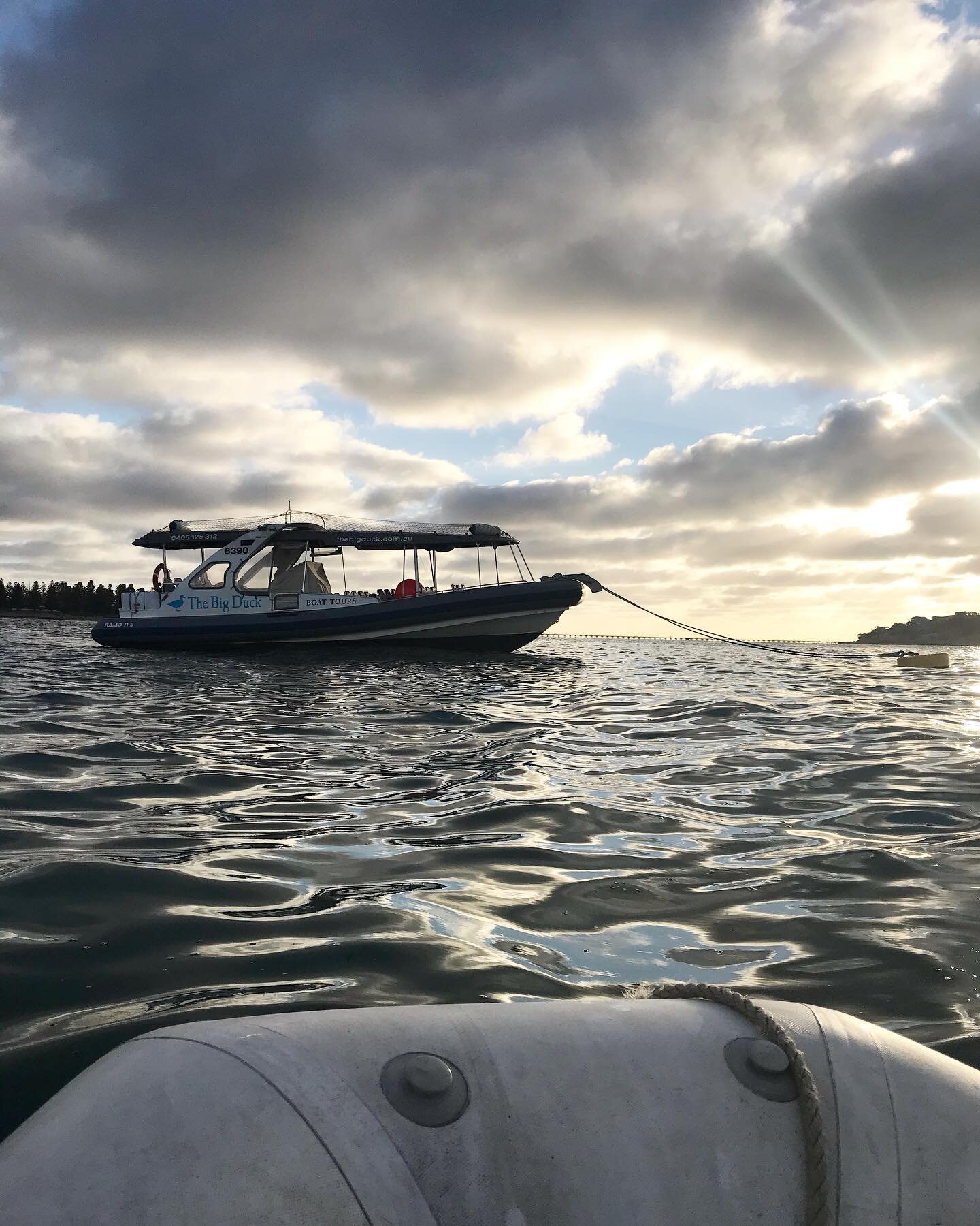 The sun coming through the clouds looked stunning this morning for the crew heading out to the Duck