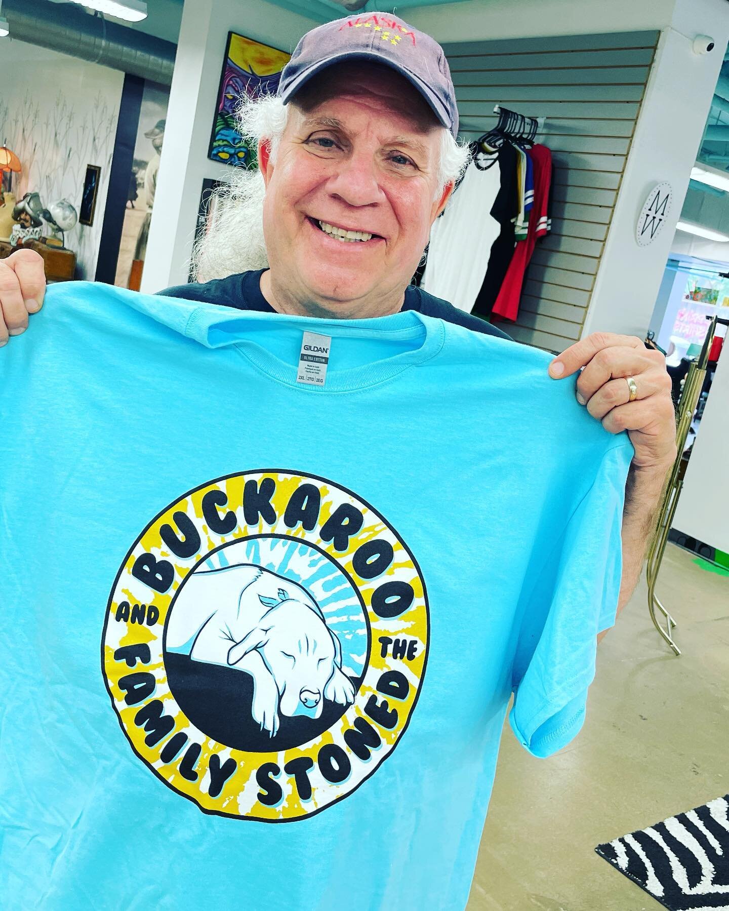 Check out this awesome design &amp; print project! We 💙 working with local musicians! #buckaroo #tshirt #music #band #custom #tshirt #ink #design #screenprinting #spaceboyclothing #spaceboyink