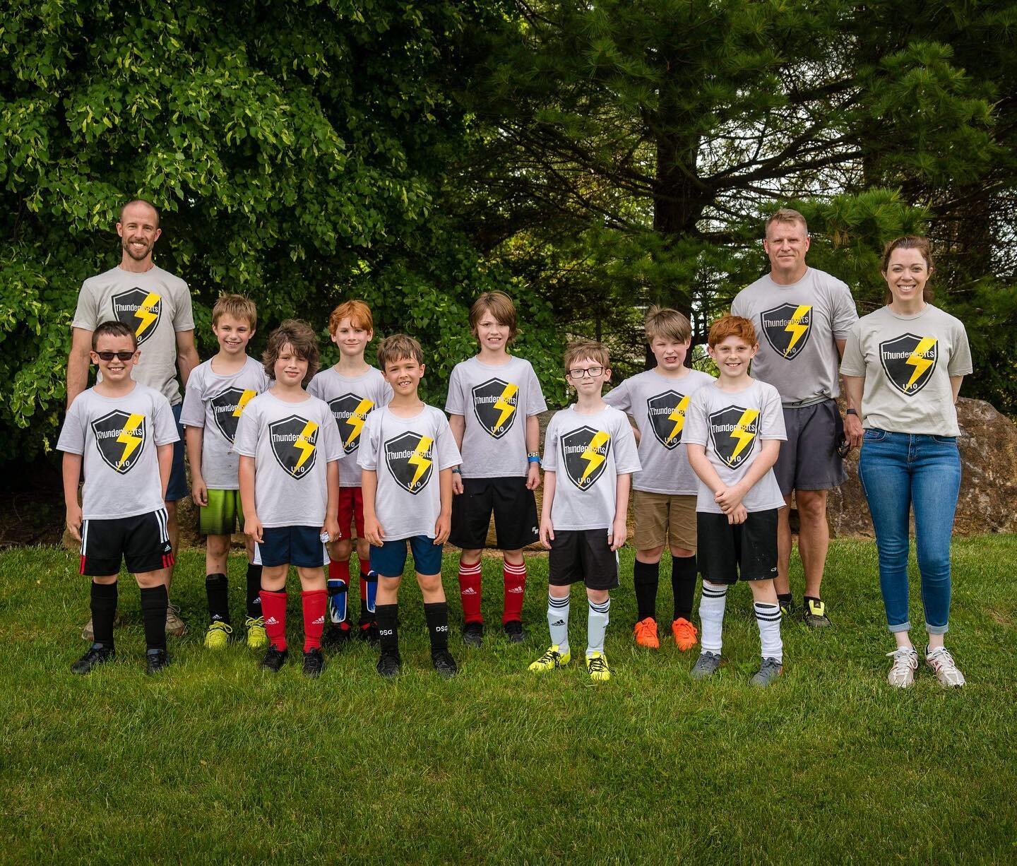 We 💛 this stuff! Please send or tag your photos! Check out ⚡️The Thunderbolts⚽️ #custom #tshirt #soccer #team #sports #ink #printing #screenprinting #spaceboyink #spaceboyclothing