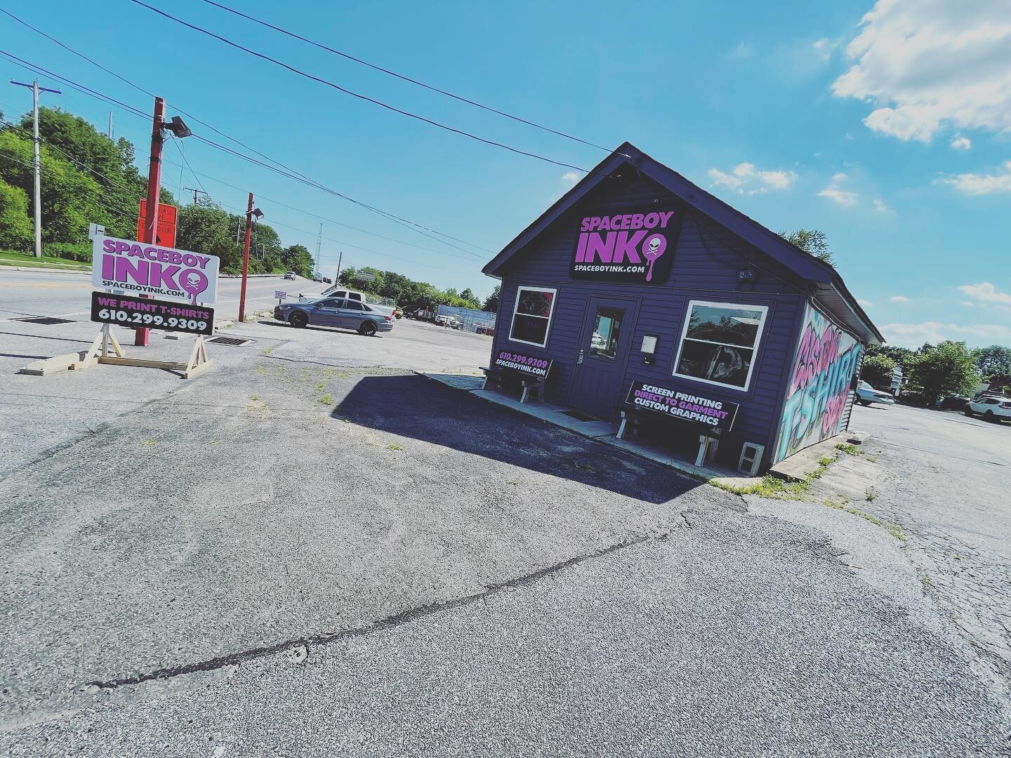 We are so excited to announce the opening of @spaceboy_ink Our New Print Hub located in Aston, Pa! What&rsquo;s up Delco!!??