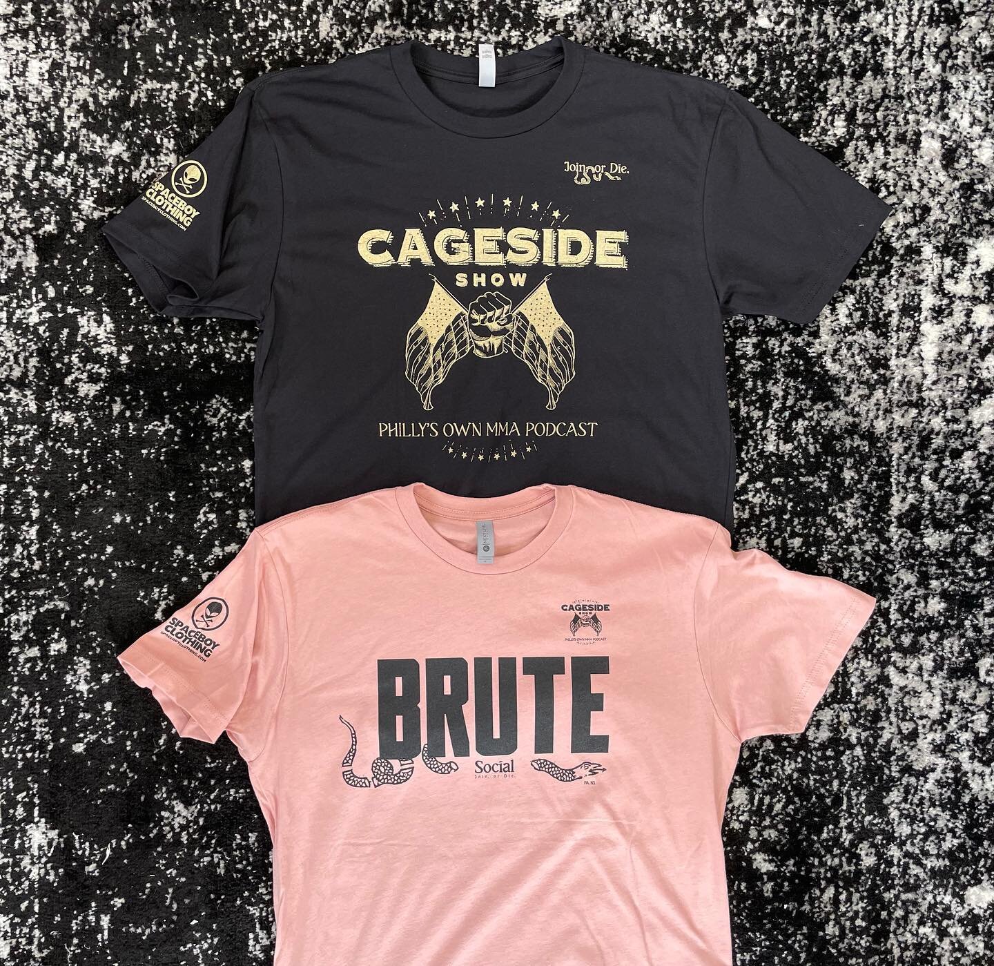 So excited to be part of the @cagesideshow gang! We&rsquo;ll be supplying all of their official merch and be sure to check out their podcast. #custom #tshirt #screenprinting #philly #delaware #mma #show #cagesidemma #fightgear #spaceboyclothing #spac