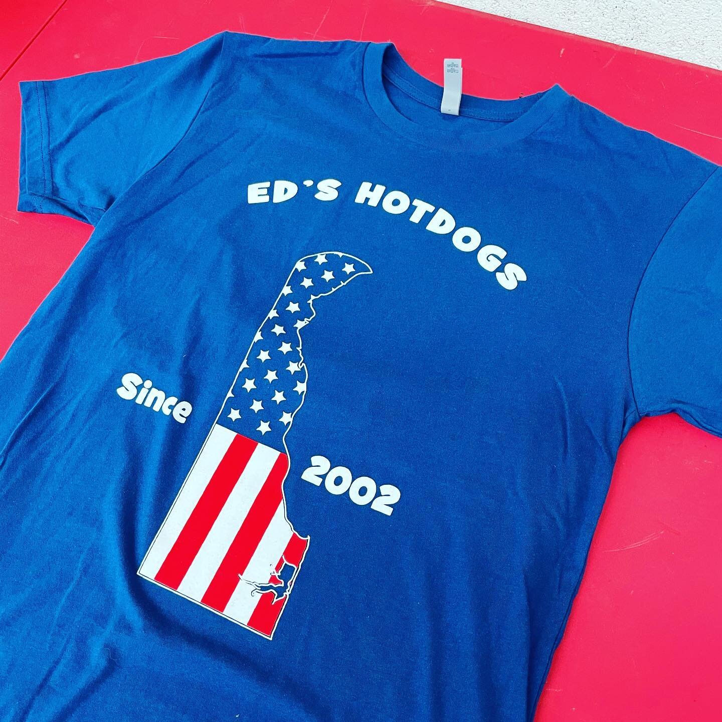 Ed&rsquo;s 🌭❤️🇺🇸 #custom #tshirt #screenprinting #tshirtshop #hotdog #delaware #spaceboyclothing #spaceboyink
