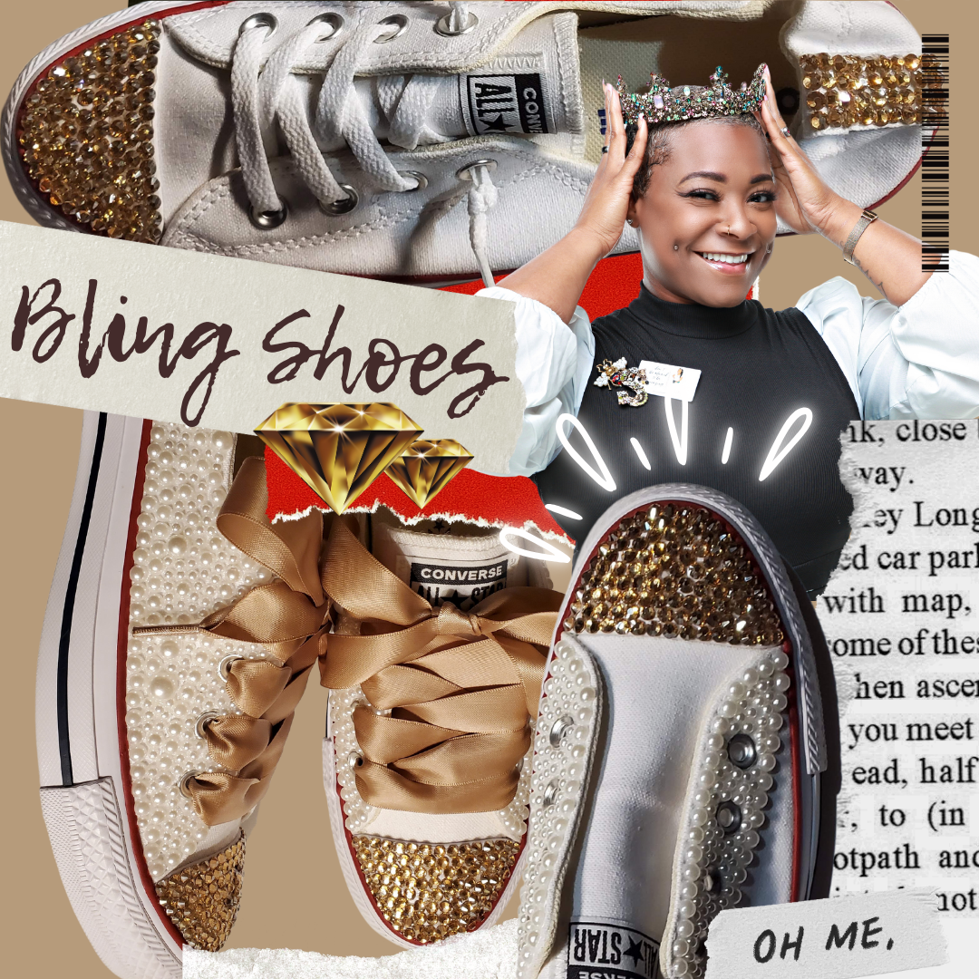 White Bling Converse Sneakers, Little Kids Shoe Size 10-2 | Little Ladybug  Tutus