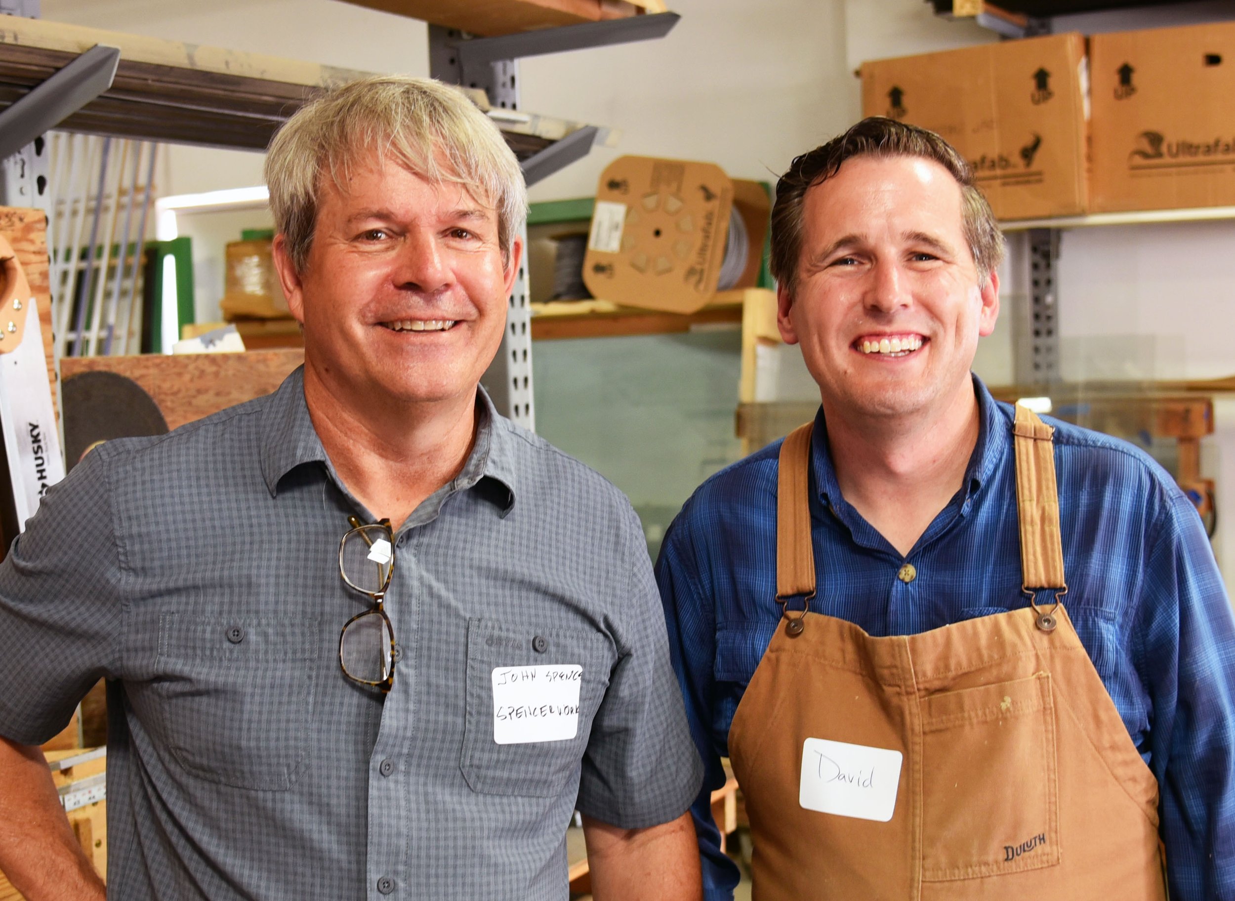 John Spencer and David White.jpg