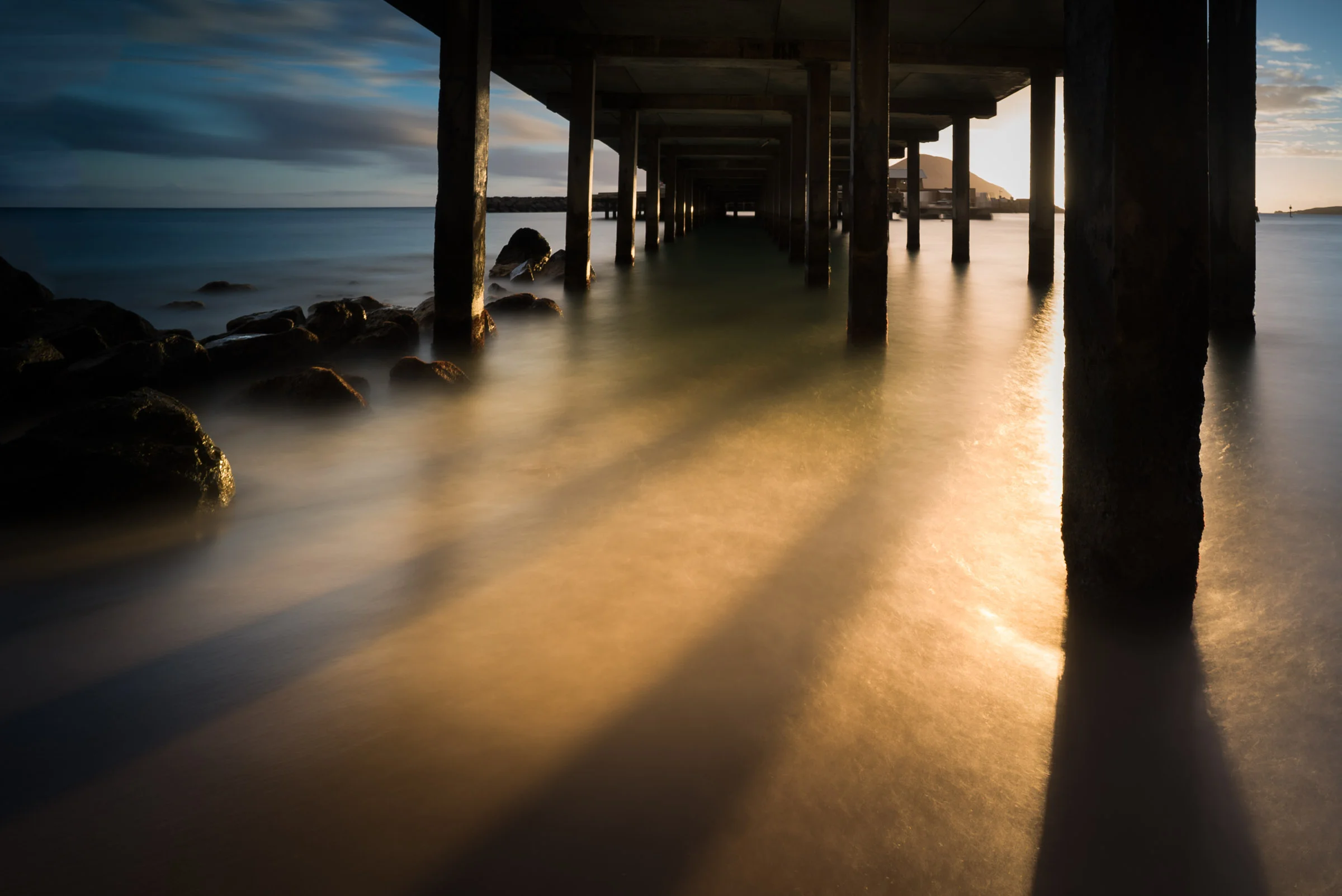 Sunrise at Makai Pier Oahu, Hawaii Stacked Lee Big Stopper Sony A7S II | 60 sec. | f/8| ISO 50 | Zeiss Batis 18mm, f/2.8 Edited in Lightroom & Photoshop CC 2015 Copyright 2016 Ryan Sakamoto, All rights reserved