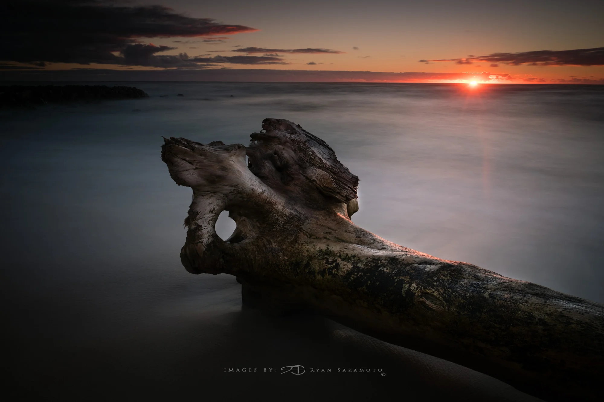 Kauai Driftwood Sunrise Lee Filter Big Stopper & 3 stop medium grad Fuji XPro 2 | 30 sec. | f/8 | ISO 200 | XF16mm f/1.4 R WR Edited in Lightroom & Photoshop CC 2015 Copyright 2016 Ryan Sakamoto, All rights reserved