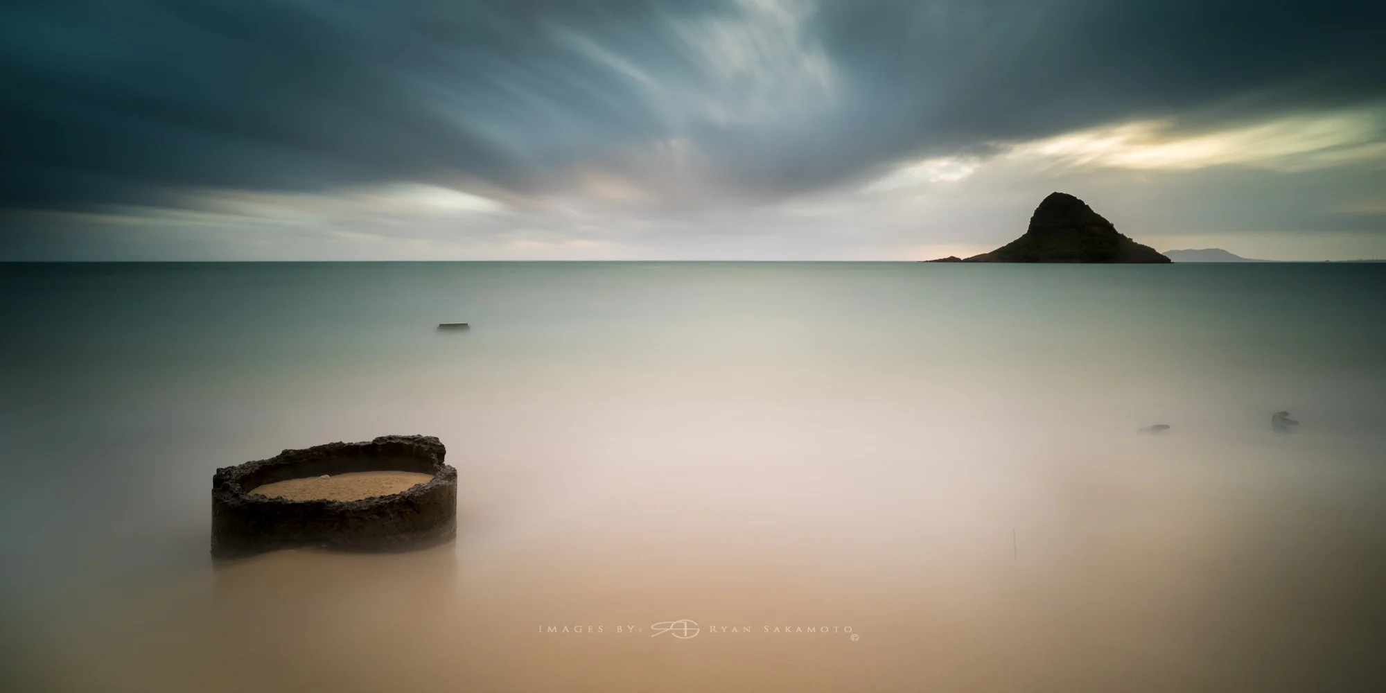 Sunrise Kualoa Beach Park Lee Filter Big Stopper & 4 stop medium grad Sony A7S II | 302 sec. | f/11 | ISO 50 | Zeiss Batis 2.8/18mm Edited in Lightroom & Photoshop CC 2017 Copyright 2016 Ryan Sakamoto, All rights reserved