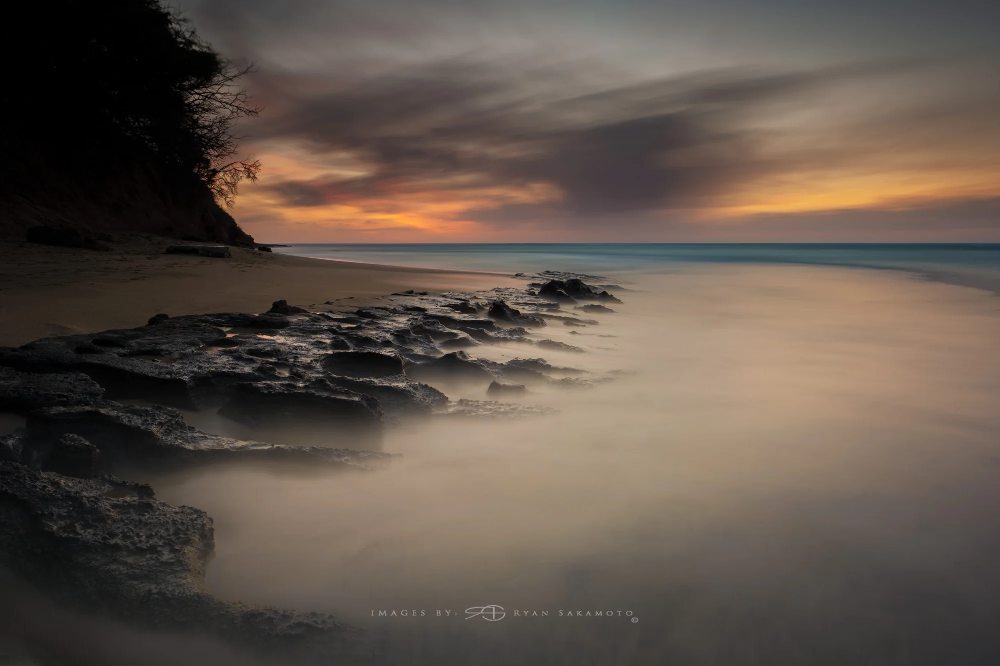 Diamond Head Beach Sunrise Lee Filter Little Stopper & 3 stop soft grad Fuji XT2 | 176 sec. | f/7.1 | ISO 200 | XF16mm f/1.4 R WR Edited in Lightroom & Photoshop CC 2017 Copyright 2016 Ryan Sakamoto, All rights reserved