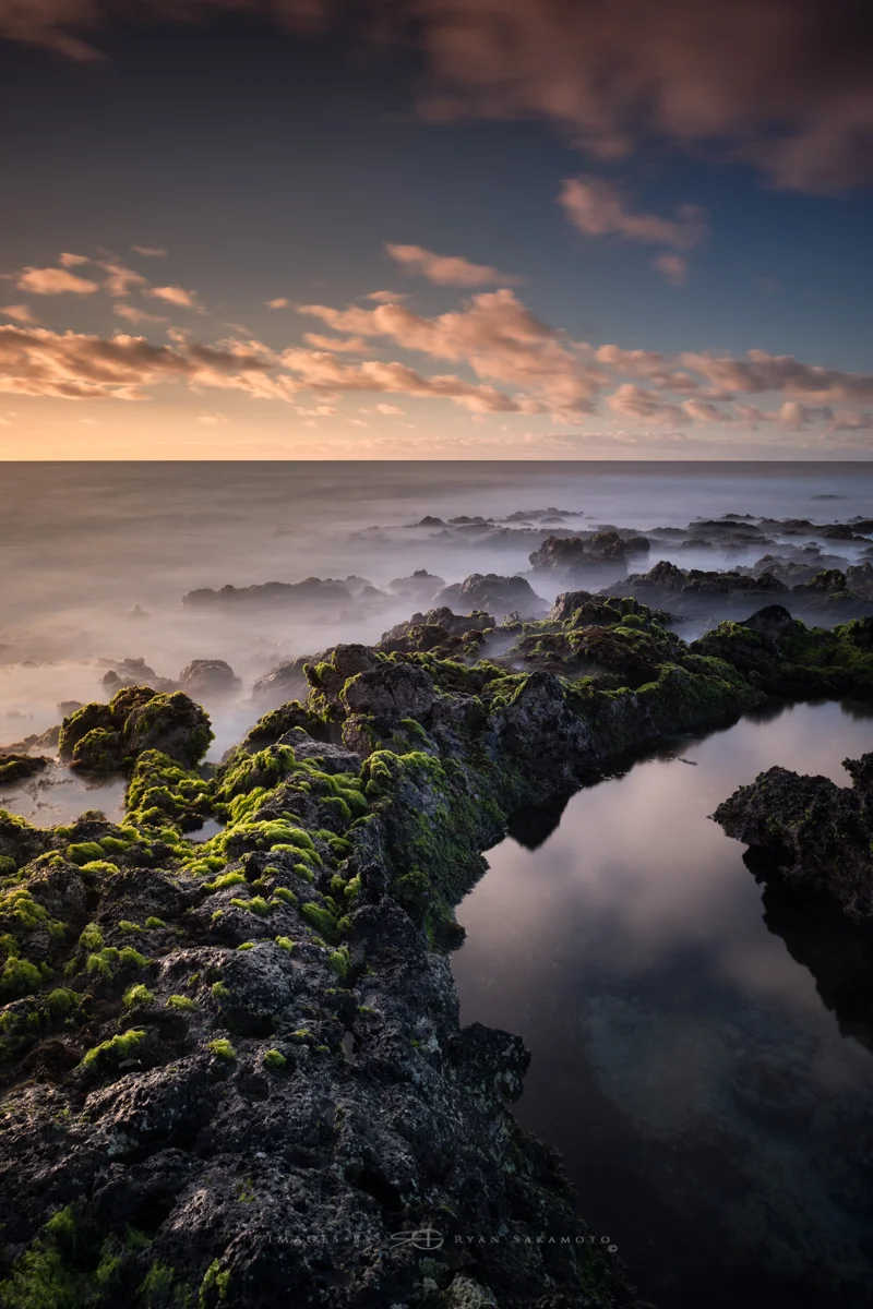 Sunrise from Sandy Beach Park Lee Filter Big Stopper 3 stop soft grad & 4 stop medium grad Fuji XT2 | 20 sec. | f/8 | ISO 200 | XF16mm f/1.4 R WR Edited in Lightroom & Photoshop CC 2017 Copyright 2017 Ryan Sakamoto, All rights reserved