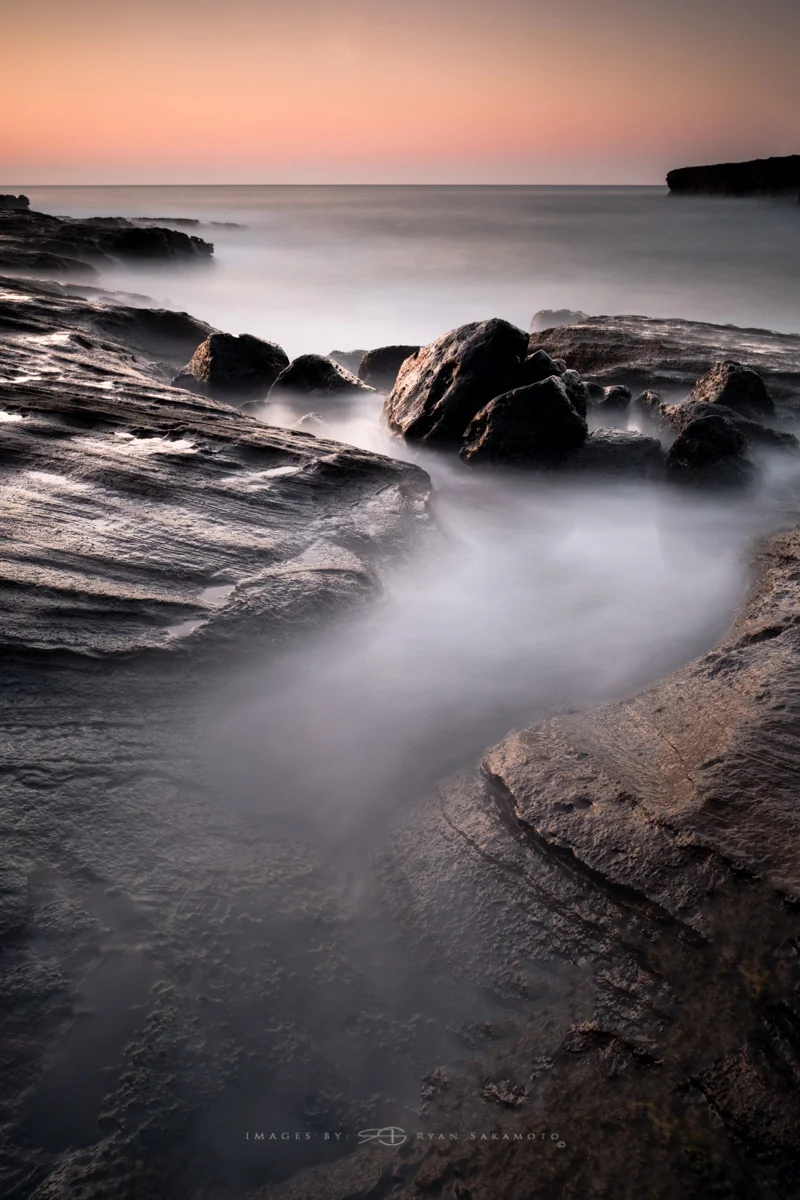 Sunrise from Lanai Lookout aka Secret Cave Lee Filter Big Stopper & 4 stop medium grad Fuji XT2 | 118 sec. | f/8 | ISO 200 | XF16mm f/1.4 R WR Edited in Lightroom CC 2017 Copyright 2017 Ryan Sakamoto, All rights reserved