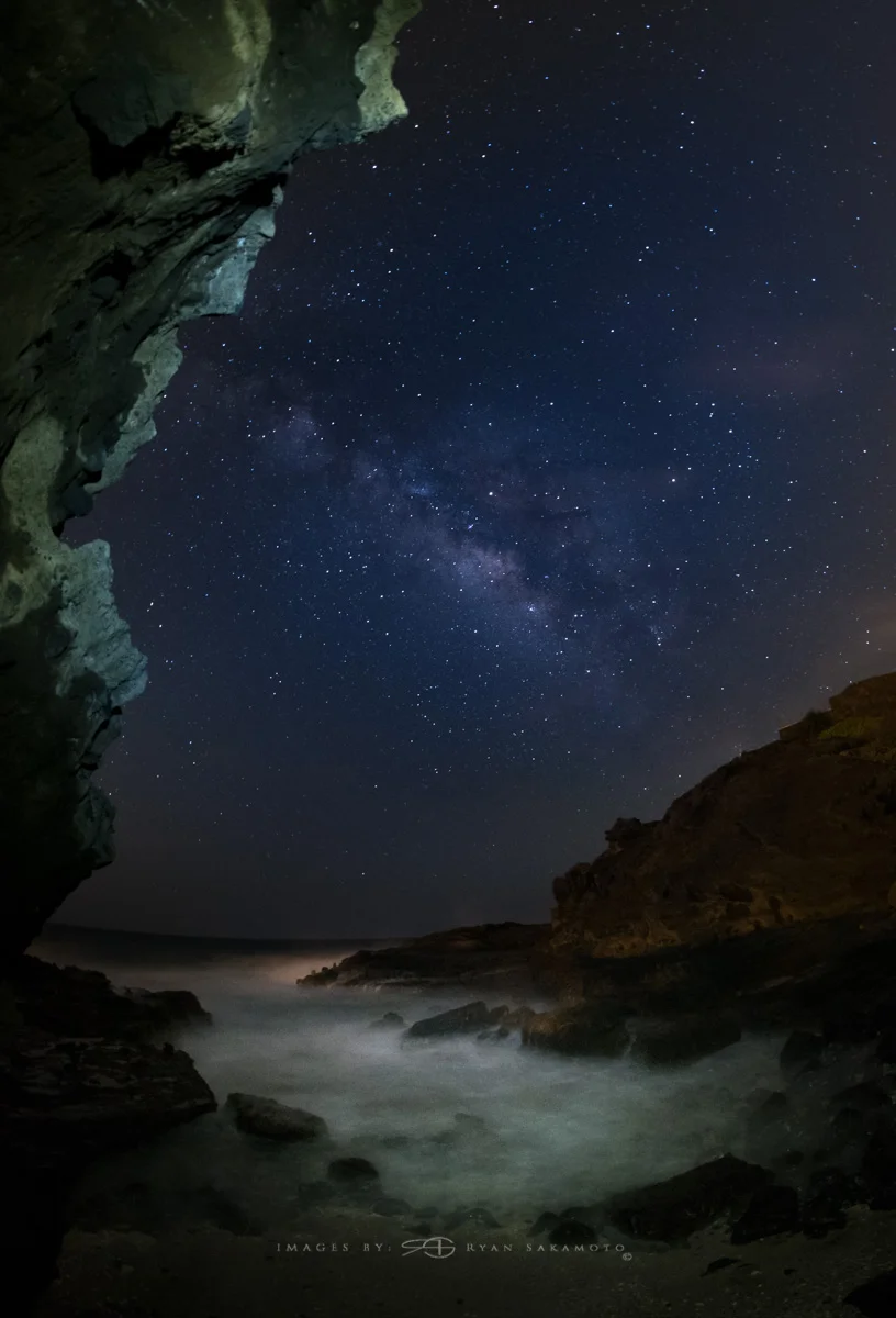 Milky Way from Somewhere on the Eastside Honolulu, Hawaii Fuji XT2 | 30 sec. | f/8 | ISO 1600 | Rokinon 8mm F2.8 UMC Fisheye II Edited in Lightroom & Photoshop CC 2017 Copyright 2017 Ryan Sakamoto, All rights reserved