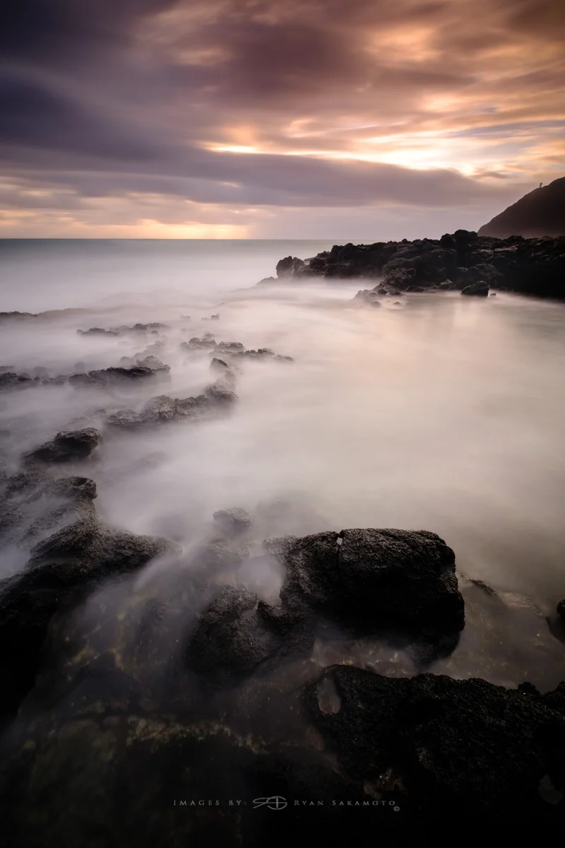 Sunrise from Makapuu Beach Park, Honolulu, Hawaii Fuji XT2 | 60 sec. | f/8 | ISO 100 | Fujinon XF 10-24mm f/4 R OIS Edited in Lightroom CC 2017 Copyright 2017 Ryan Sakamoto, All rights reserved