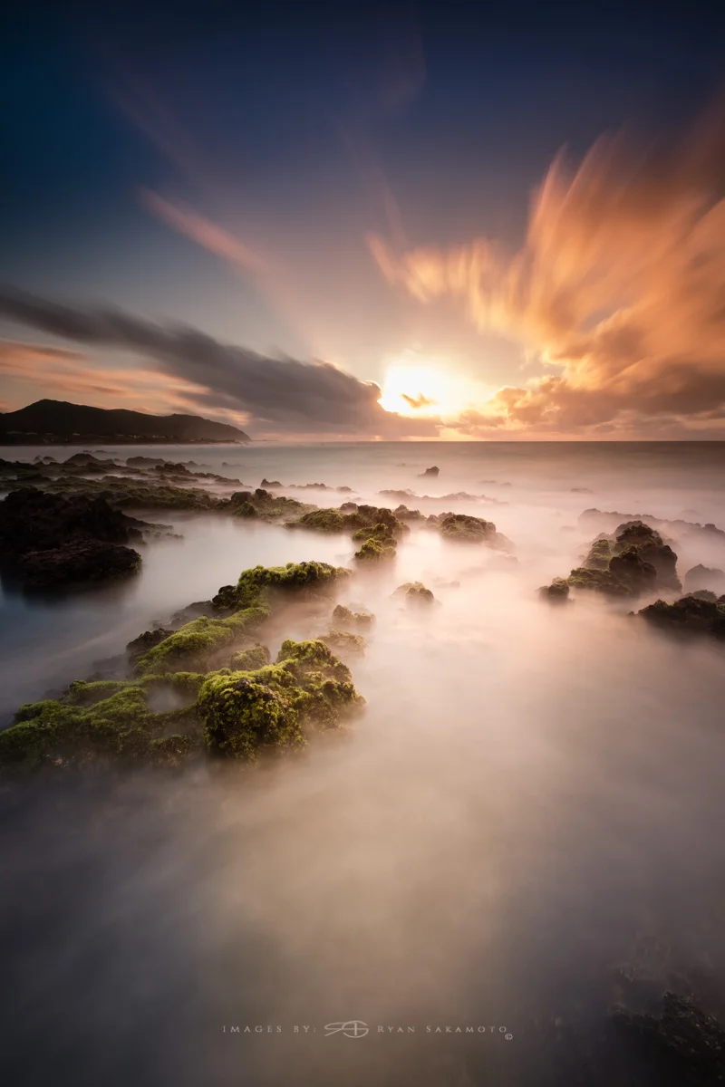 Sunrise, Sandy Beach Honolulu, Hawaii Fuji XT2 | 60 sec. | f/8 | ISO 100 | Fujinon XF 10-24mm f/4 R OIS Edited in Lightroom & Photoshop CC 2017 Copyright 2017 Ryan Sakamoto, All rights reserved